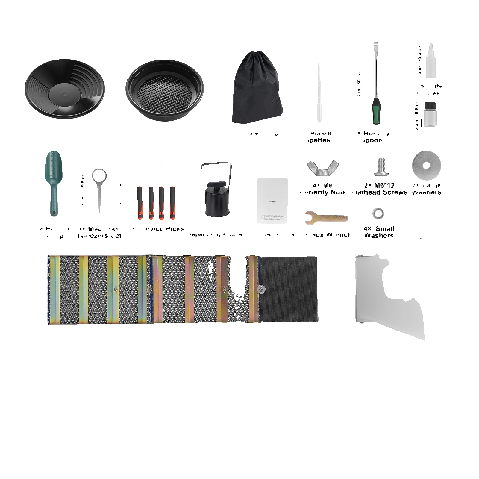 Goldsuchset, Aluminiumlegierung Rinnenkasten, 23 Teile, 50in 23stück