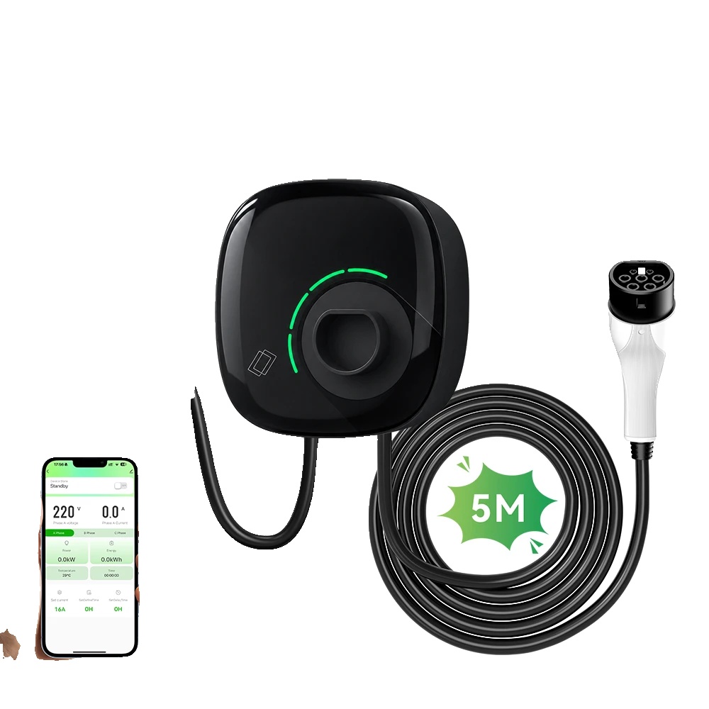 Ev-ladegerät, Smarte App-steuerung, Zeitgesteuertes Laden, 11kw 16a 3phasen