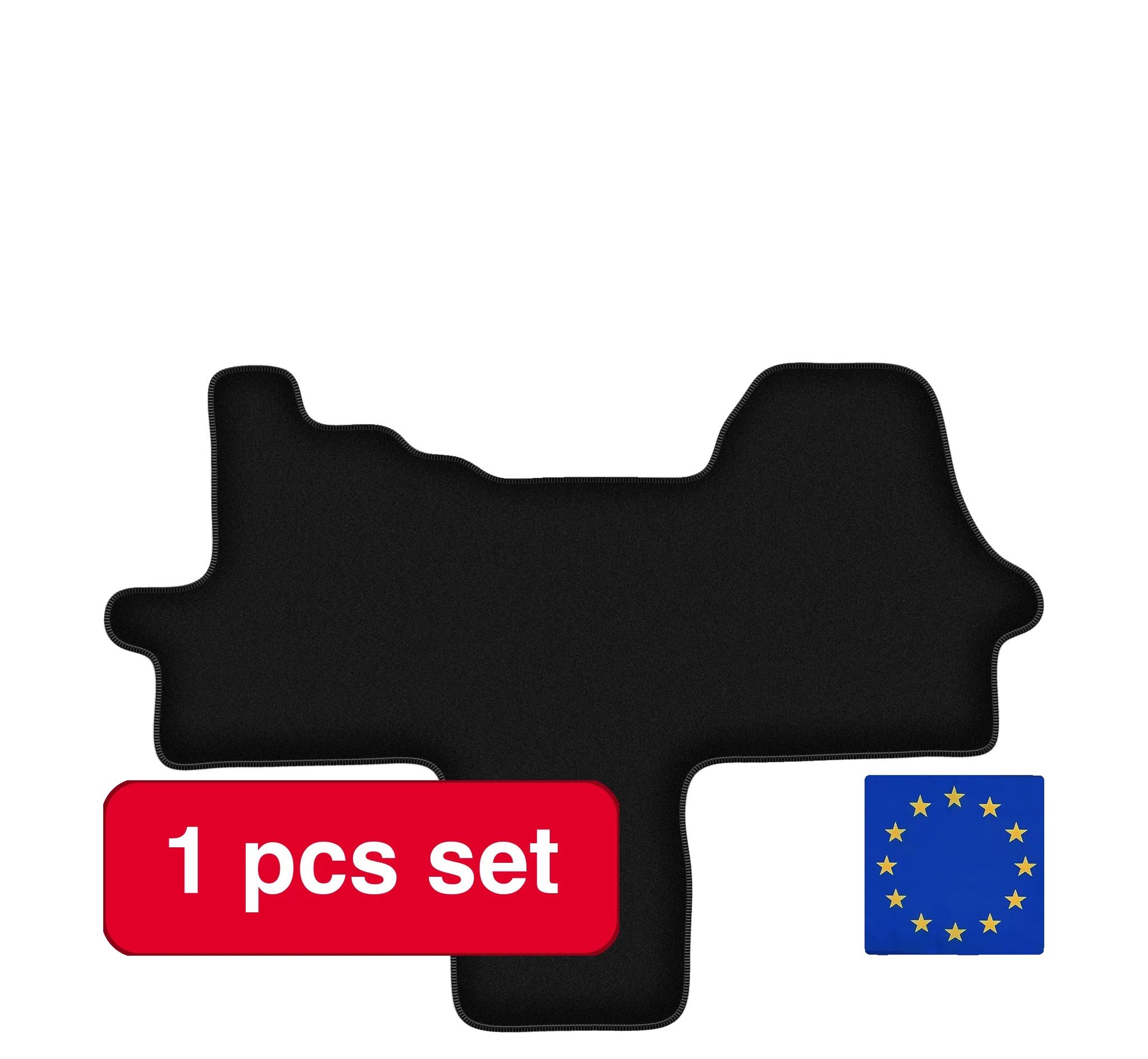 Bodenmatten, Luxus-umrandung, Kompatibel Mit Fiat Ducato Iv, Schwarz