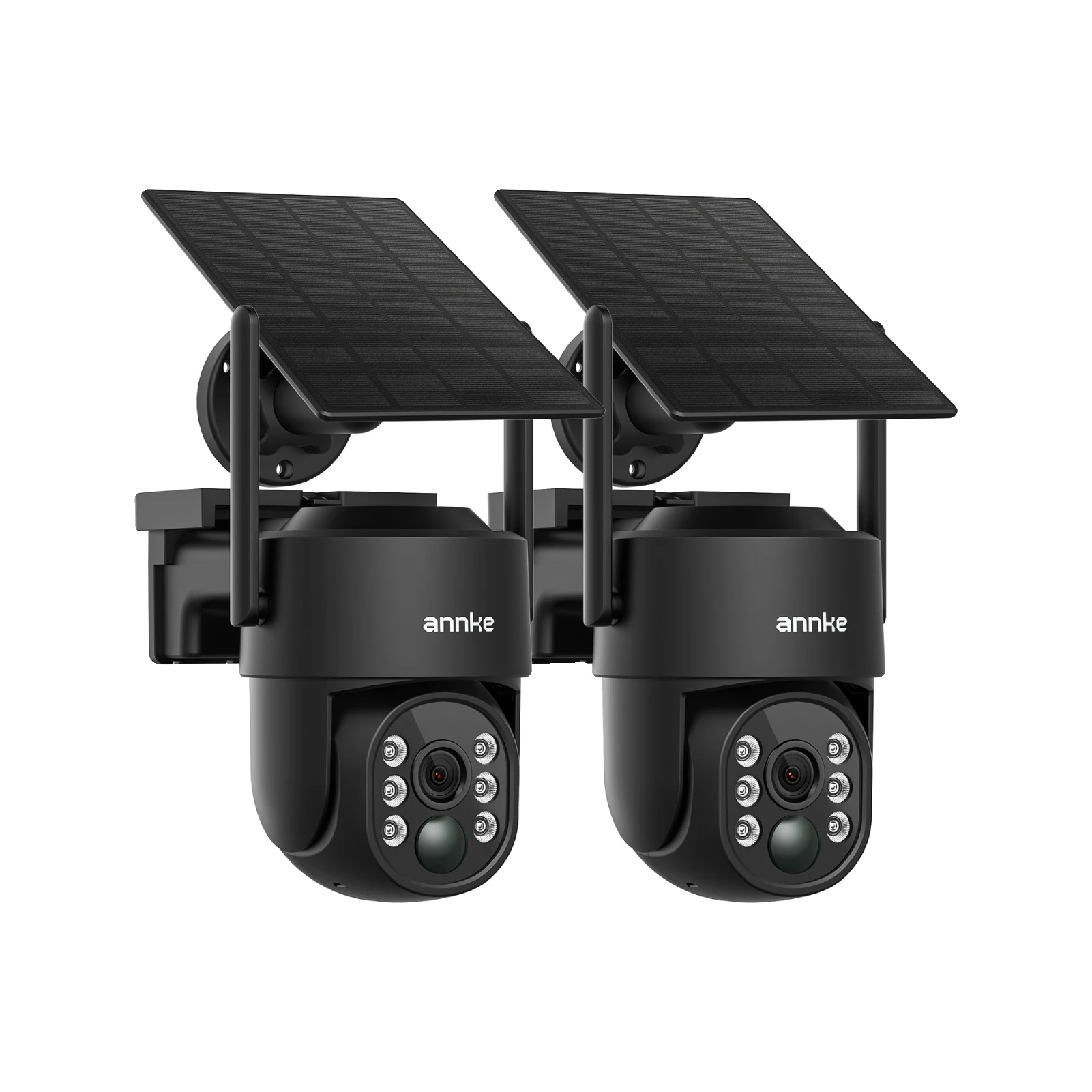 Sicherheitskamera, Solarbetrieben, 4mp Nachtsicht, 2pcs, Kein Stecker