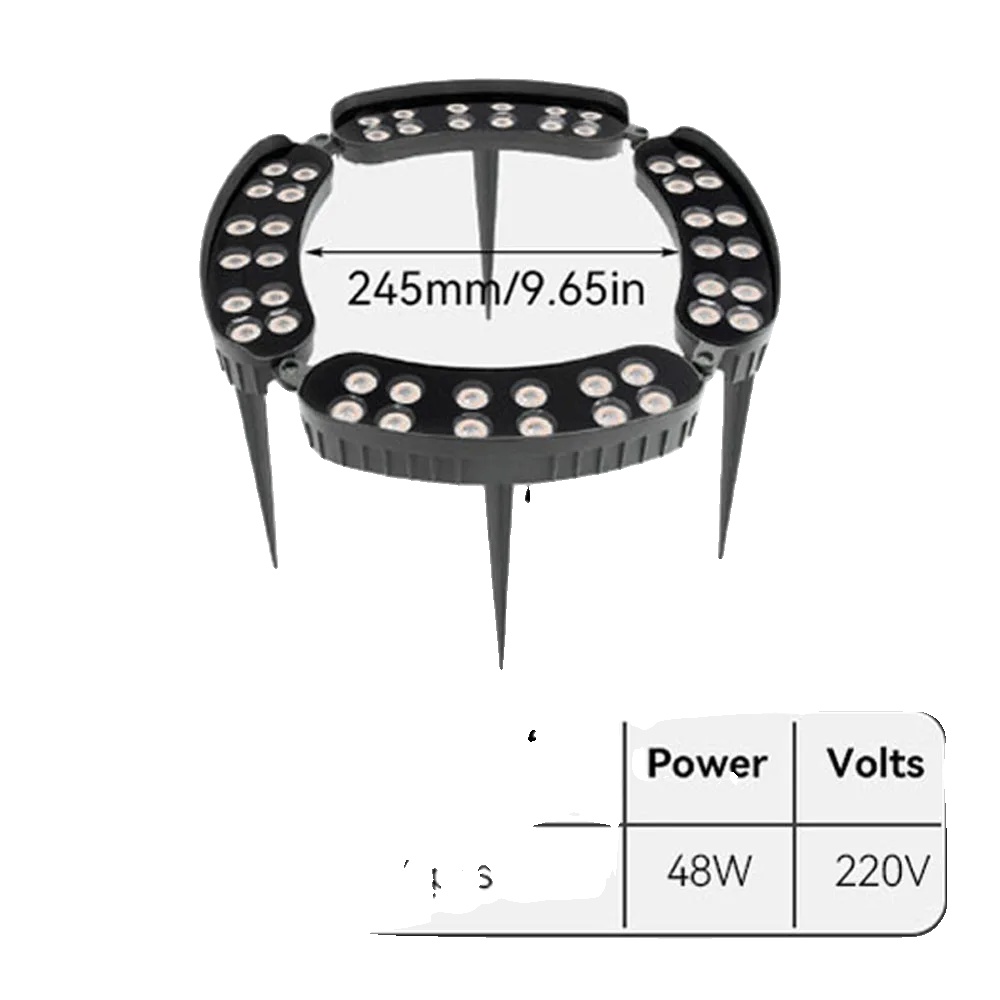 Außen Gartenlicht, Ip65 Wasserdicht, Energiesparendes Design, Warmes Licht, 245mm