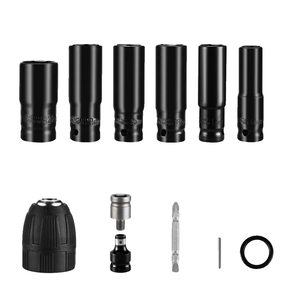 Elektrischer Schraubenschlüssel Satz, Langlebiges Metall, Vielseitige Befestigungsoptionen, 12pcs Set