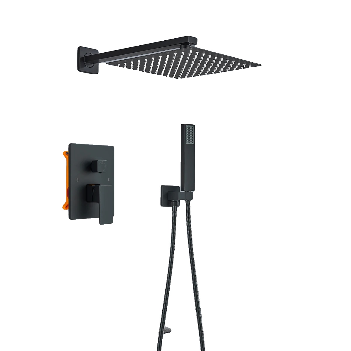 Duscharmatur, Langlebiger Edelstahl, Benutzerfreundliche Steuerung, 2 Wege 30 Cm