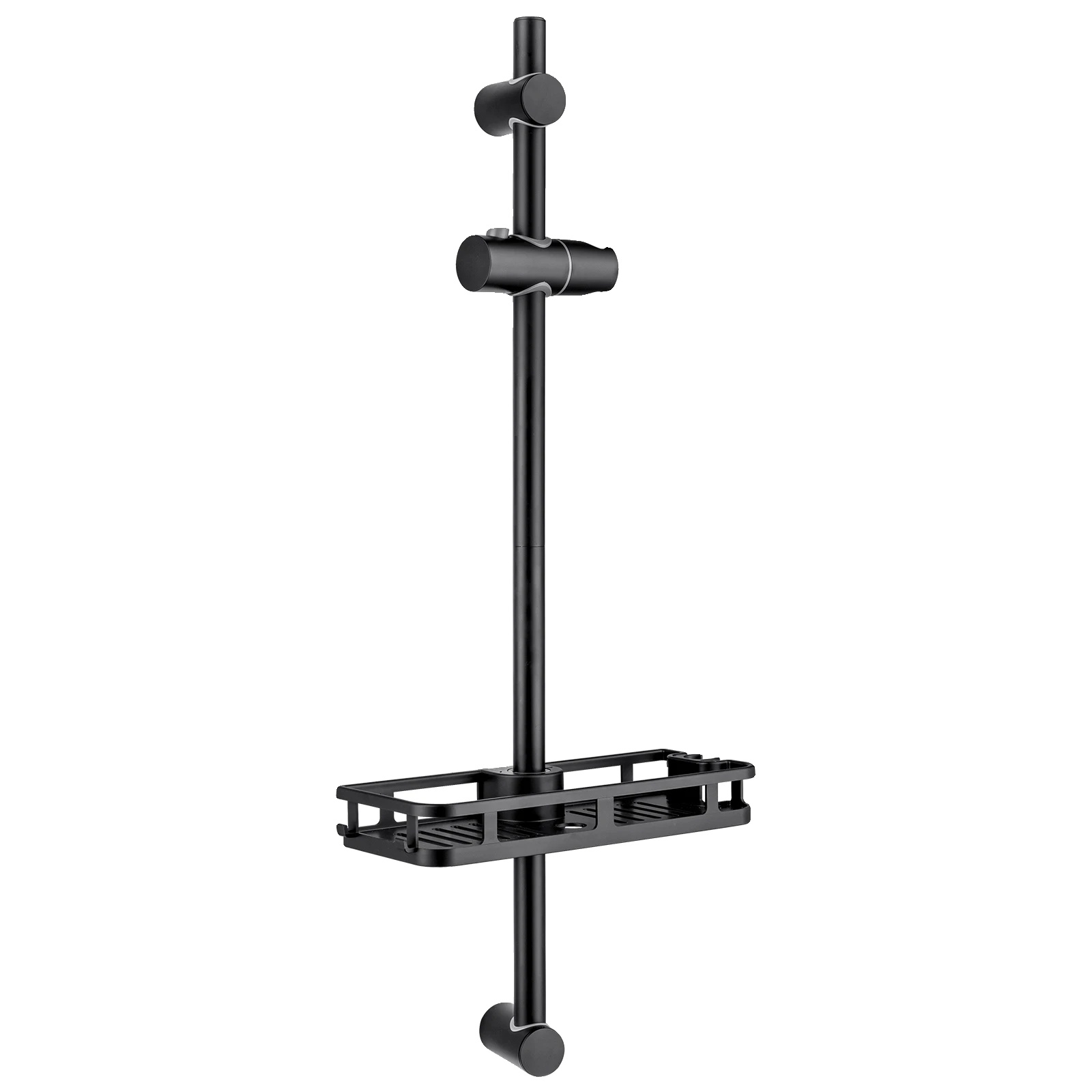 Duschstange, Langlebiger Edelstahl, Höhenverstellbar, Schwarz, 70cm-a