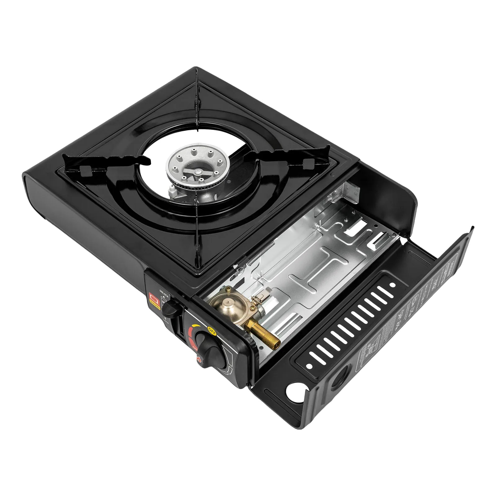 Campingkocher, 25000 Anwendungen Zündlebensdauer, 2500w Leistung, Tragbares Design, Rechteckige Form, Gewicht 1,6 Kg