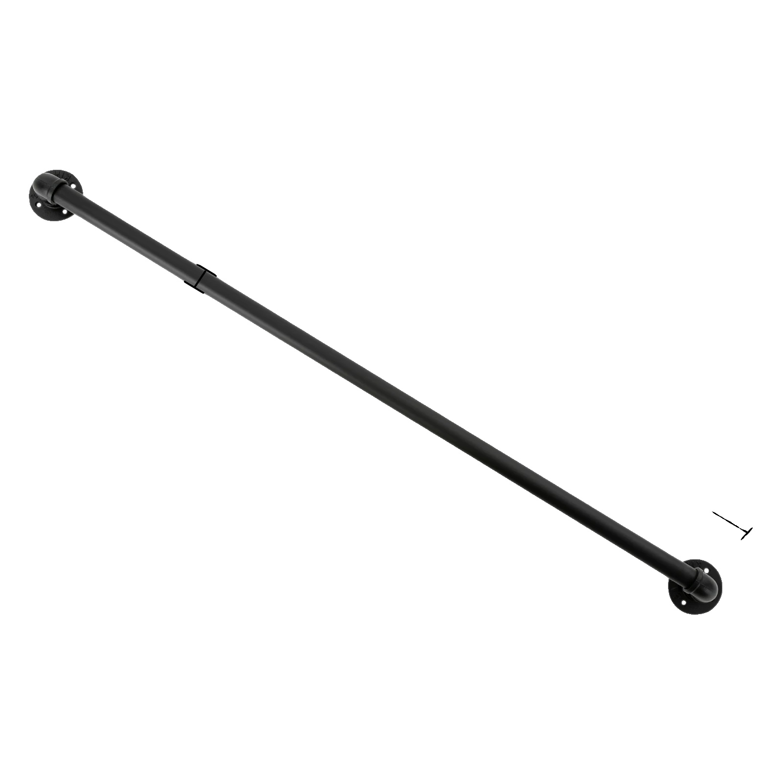 Treppenhandlauf, Verzinktes Eisen, Wandmontiert, 120cm