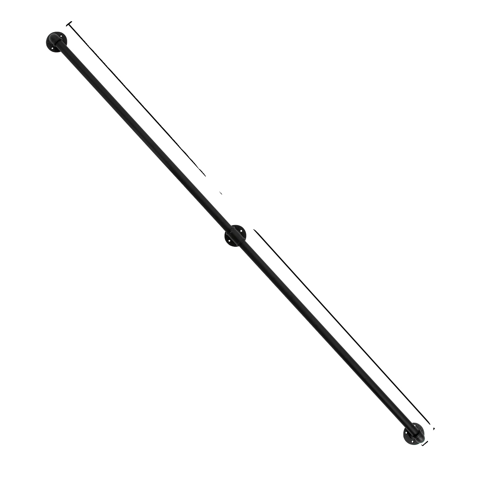 Treppenhandlauf, Verzinktes Eisen, Wandmontiert, 213cm
