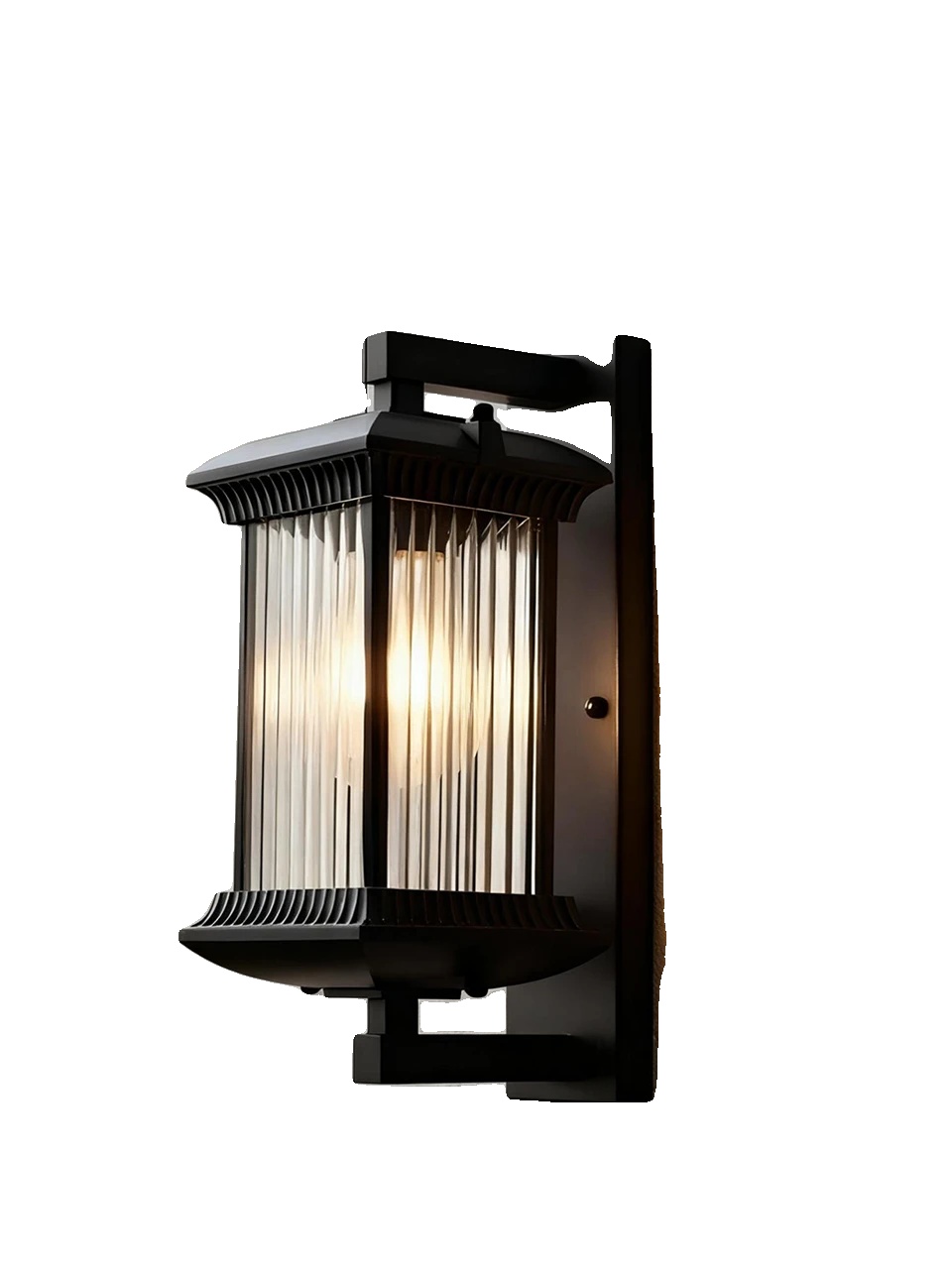 Wandleuchte, Wetterfest, Dekoratives Design, Schwarz (mit E27-glühbirne), 6w