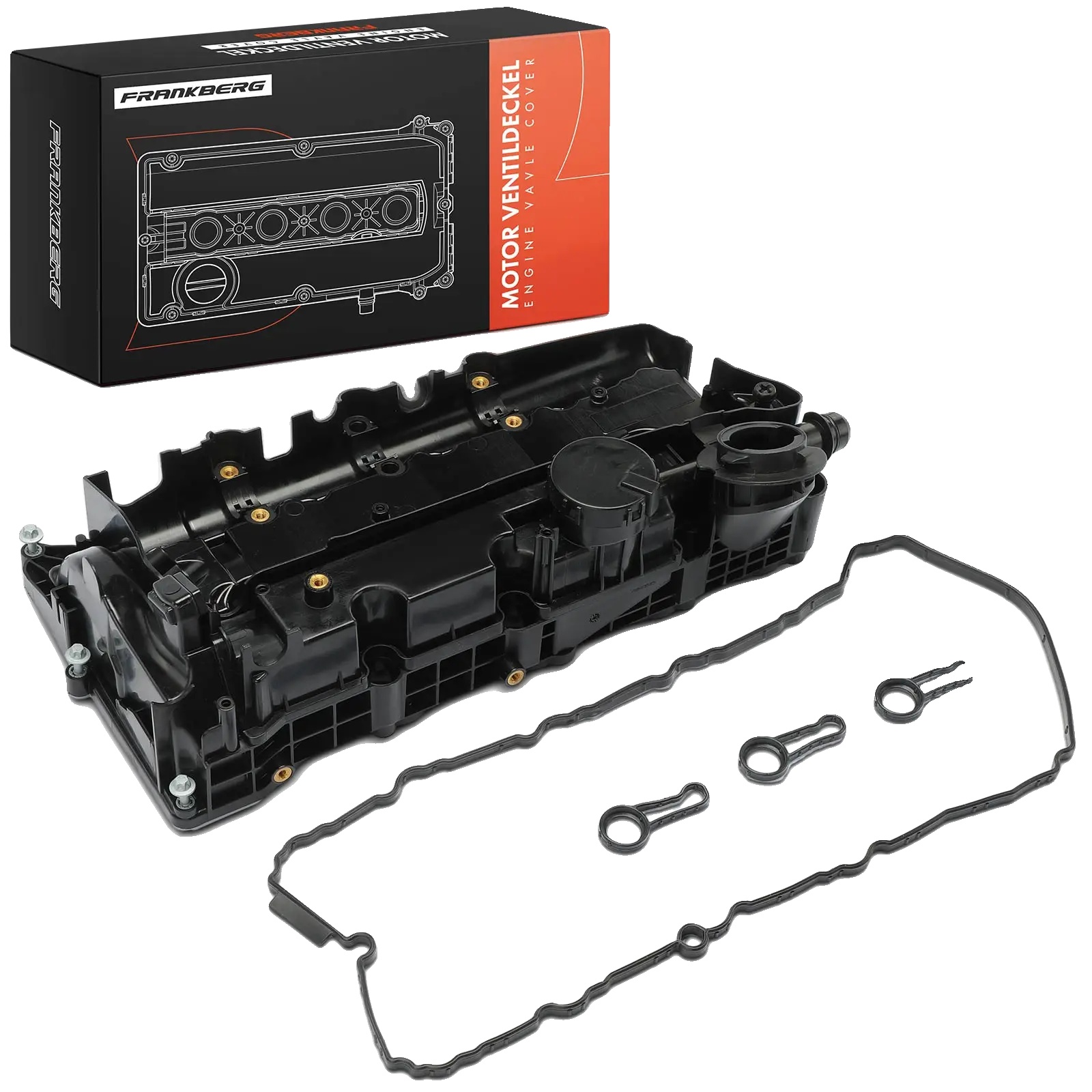 Ventildeckel, Kunststoff, Kompatibel Mit Bmw Serie E90 E91 E92 E87 E88 E82 E60 E61 E83, 2.0l Motor, Inklusive Dichtungsset, Ausgestattet Mit