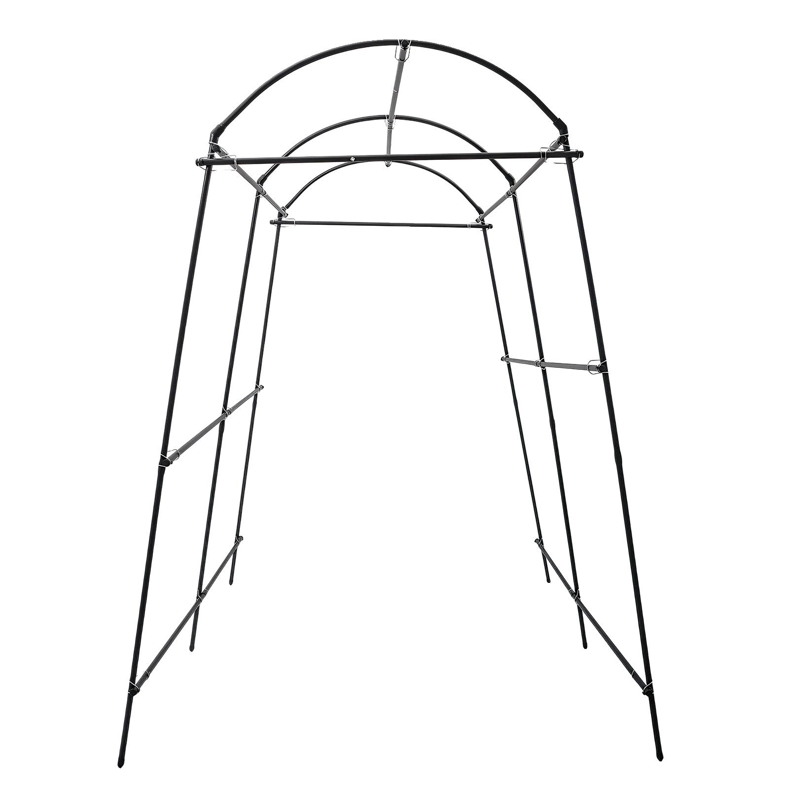 Garten-spalier, Verstellbare Breite, Langlebige Metallkonstruktion, Schwarz