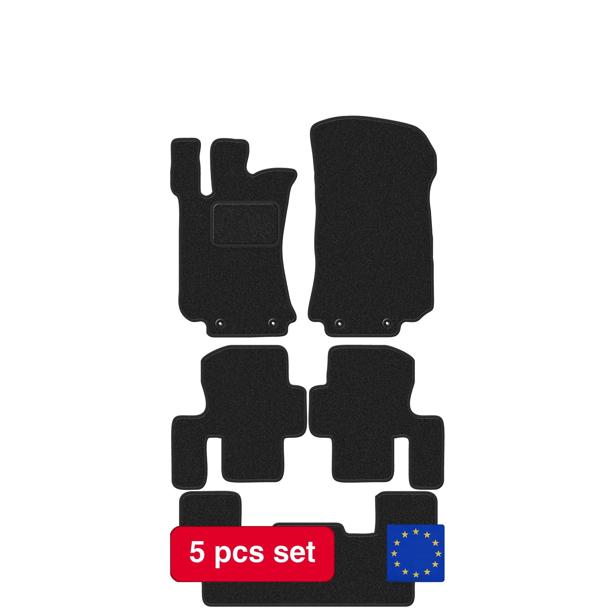 Autofußmatten, Langlebiger Schutz, Modernes Design, Schwarz