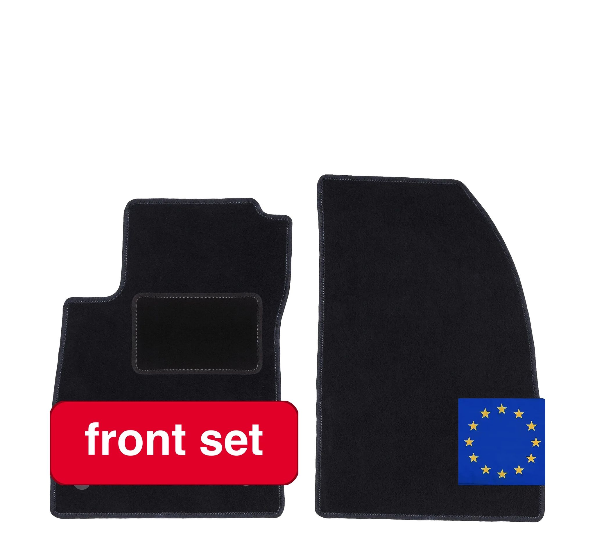 Vorderwagenmatten, Synthetisches Faser-material, Maßgeschneiderte Abmessungen, Kompatibel Mit Opel Mokka (2012-2016), Schwarze Farbe, Rutschfestes