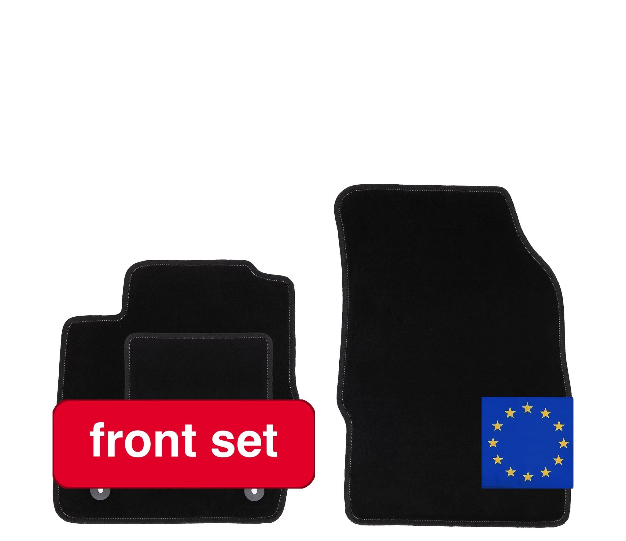 Auto-veloursmatten, Synthetische Faser, Entworfen Für Ford Fiesta Mk7 (2011-2017), Rutschfestes Design, Präzise Geformt Für Die Vorderen Fußbereiche,