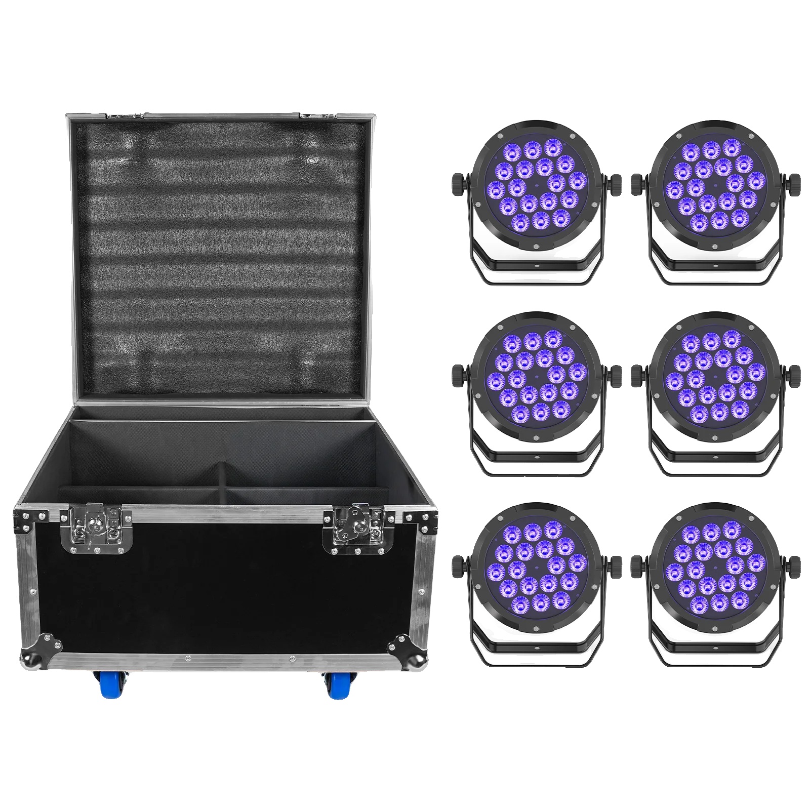Flugcase, Robuste Bauweise, Praktische Aufbewahrung, Eu-stecker
