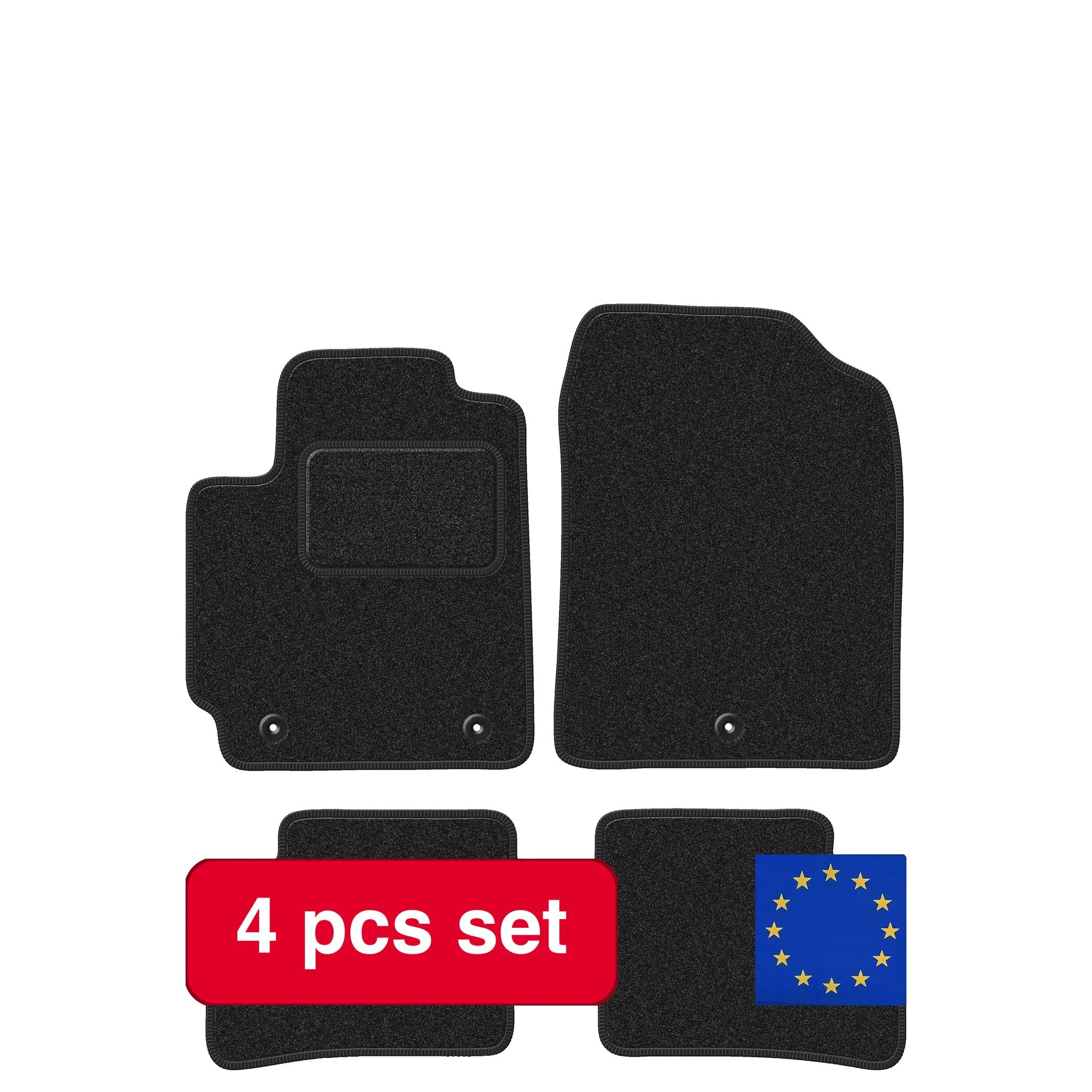 Autofußmatten, Maßgeschneidert, Rutschfestes Design, Schwarz