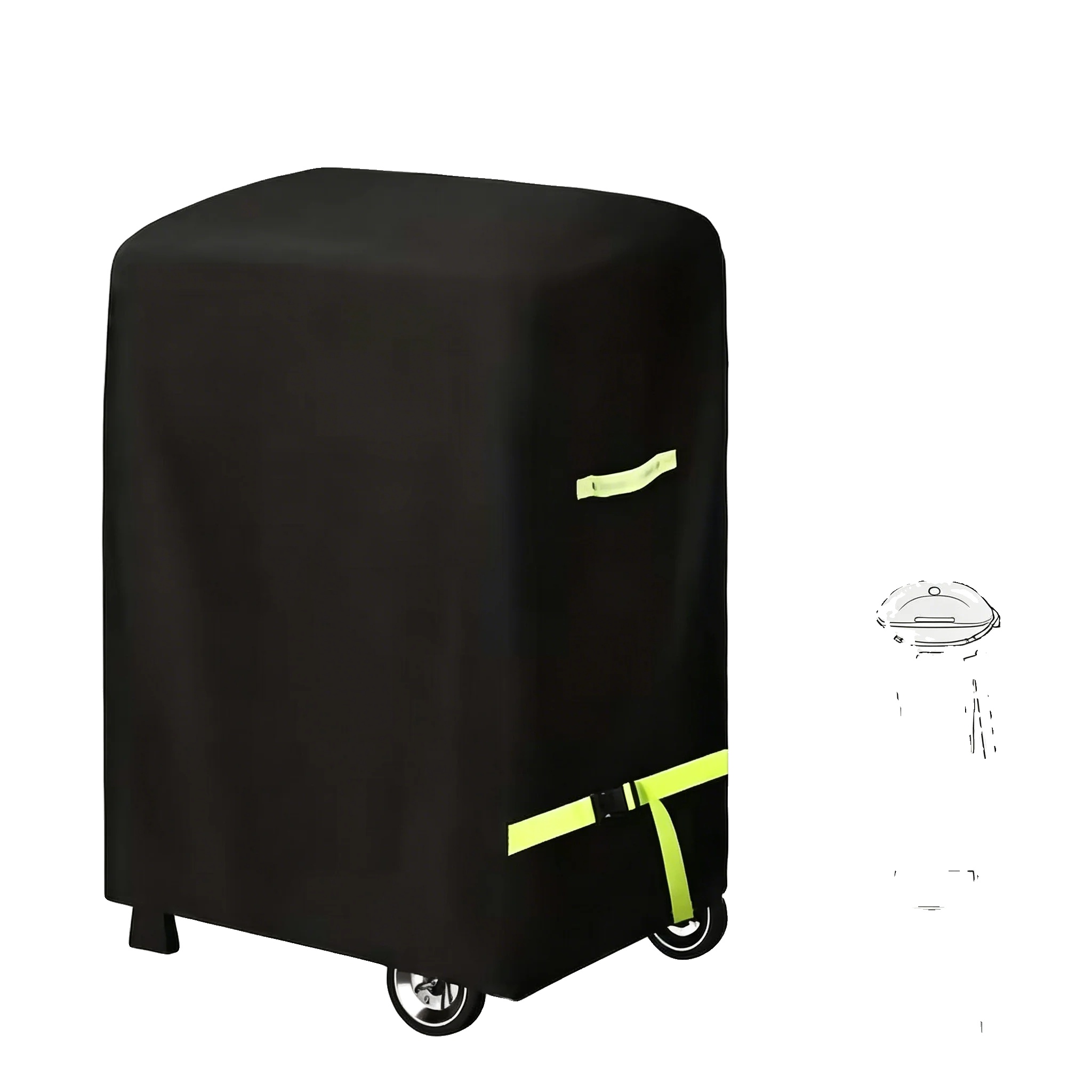 Grillabdeckung, Wasserabweisend, Leichtes Design, Schwarz (10060110 Cm)