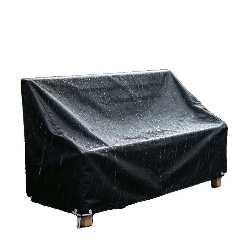 Gartenbankabdeckung, Robuster Schutz, Einfache Installation, Schwarz