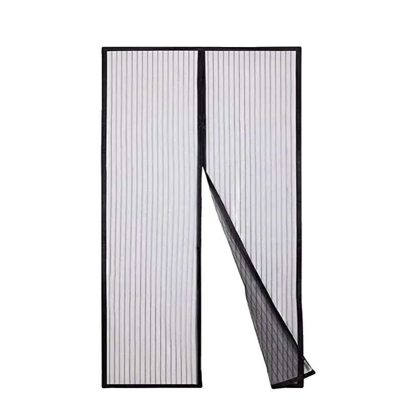 Magnetische Fliegengittertür, Langlebiges Design, Hands-free-betrieb, Schwarz 100 X 210cm