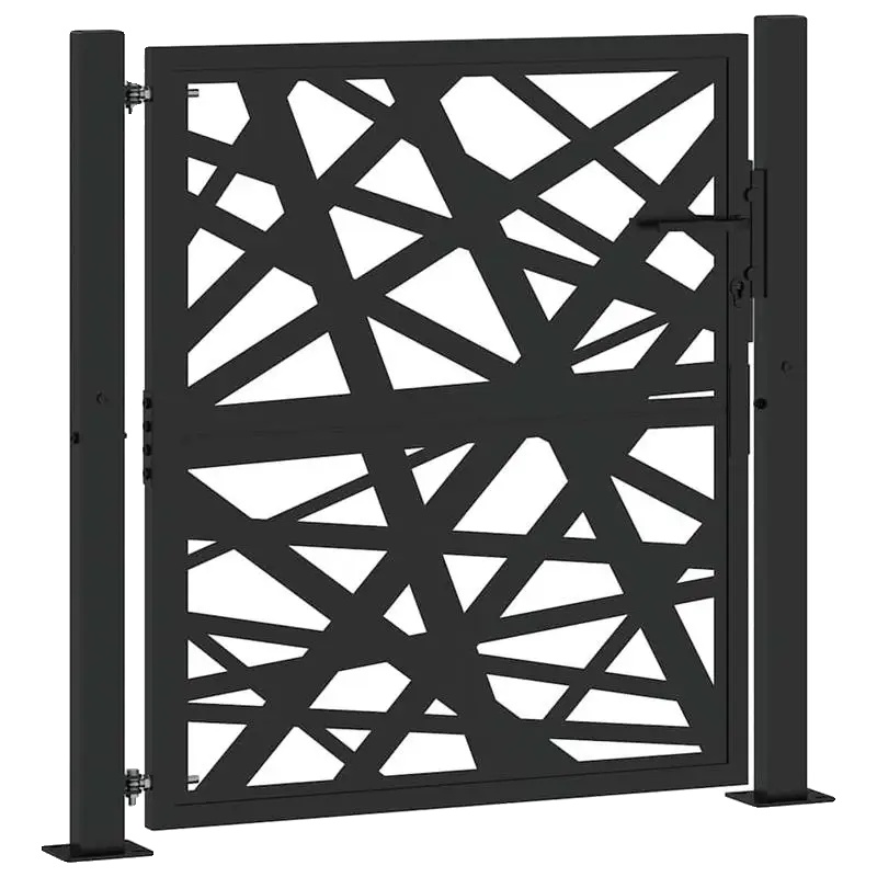 Gartentor, Stahlkonstruktion, Modernes Design, Schwarz