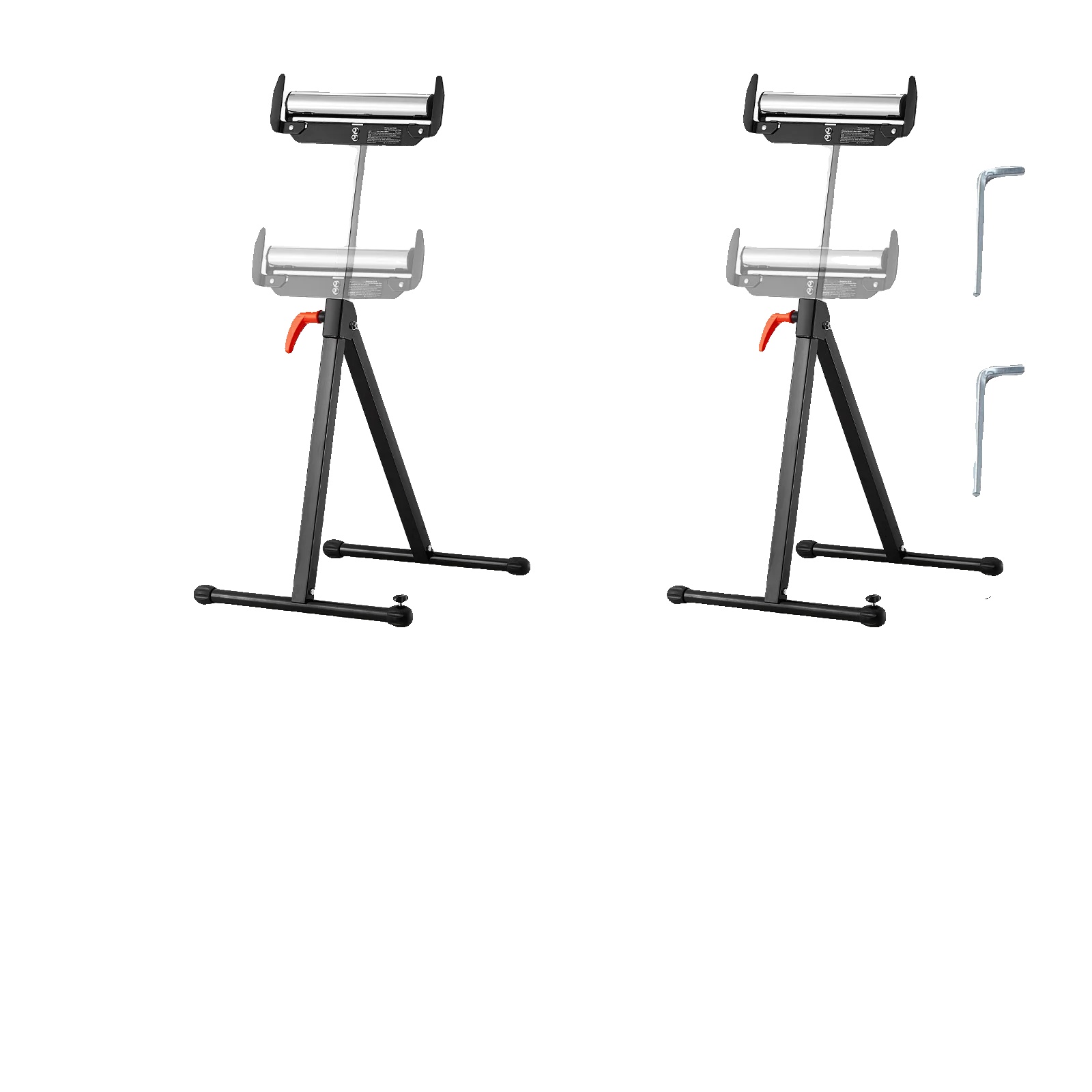 Rollerständer, Höhenverstellbar, Hohe Tragfähigkeit, 2-pack 250lbs