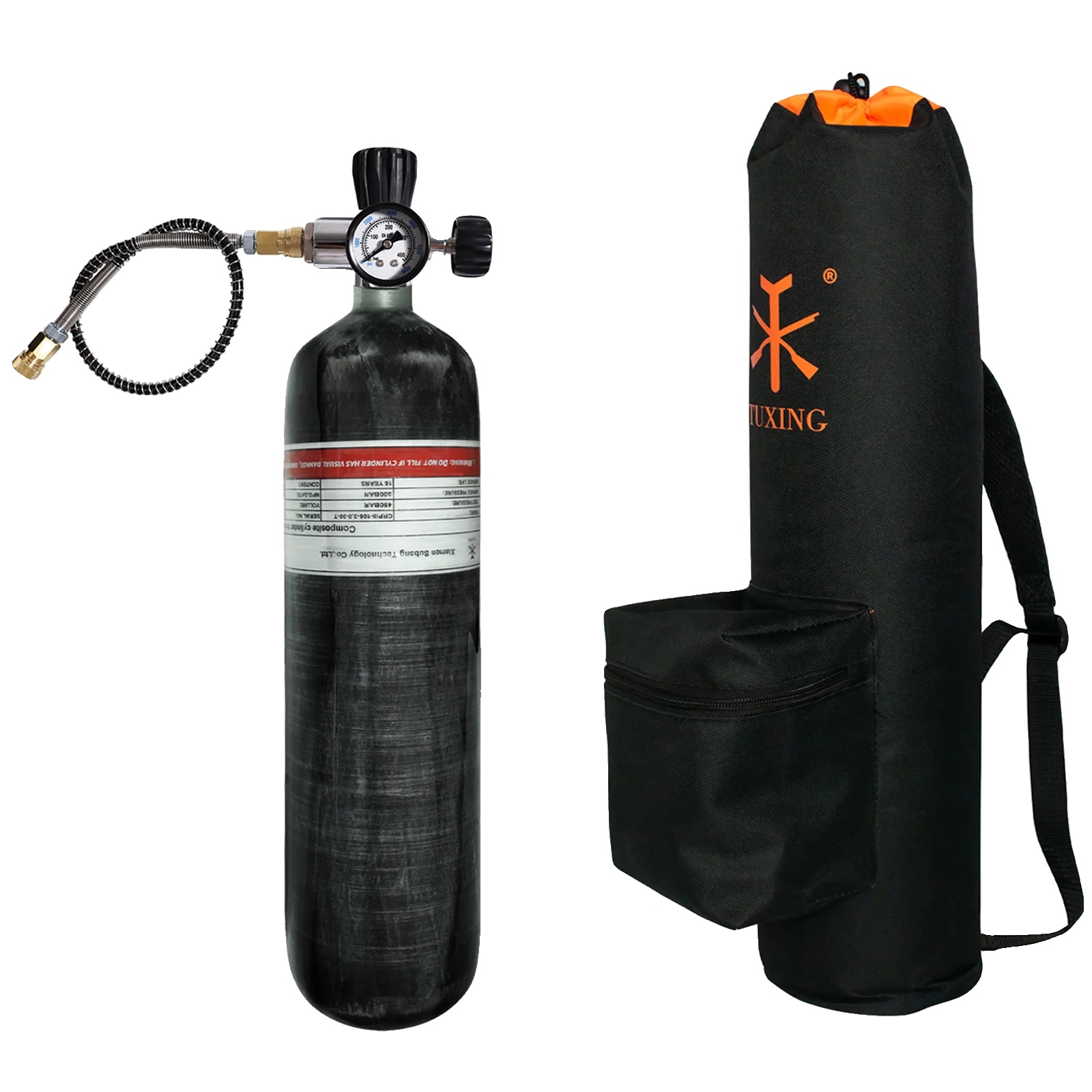 Hochdruckzylinder, Kohlefaser, M18 Gewinde-kompatibilität, 3l Mit Bag C Ventil