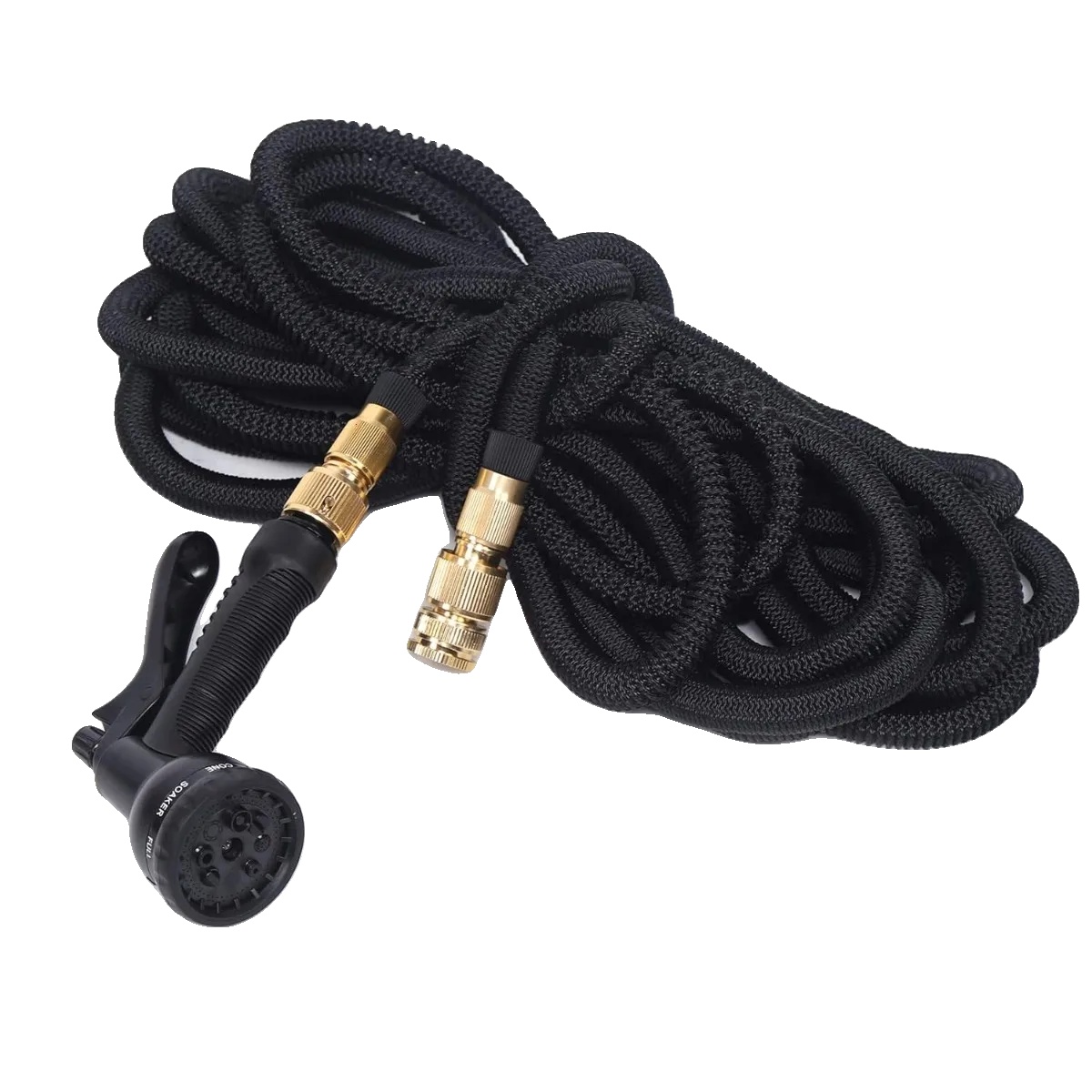 Gartenhose, Erweiterbar 30m, Leichtes Und Langlebiges Design, Schwarz