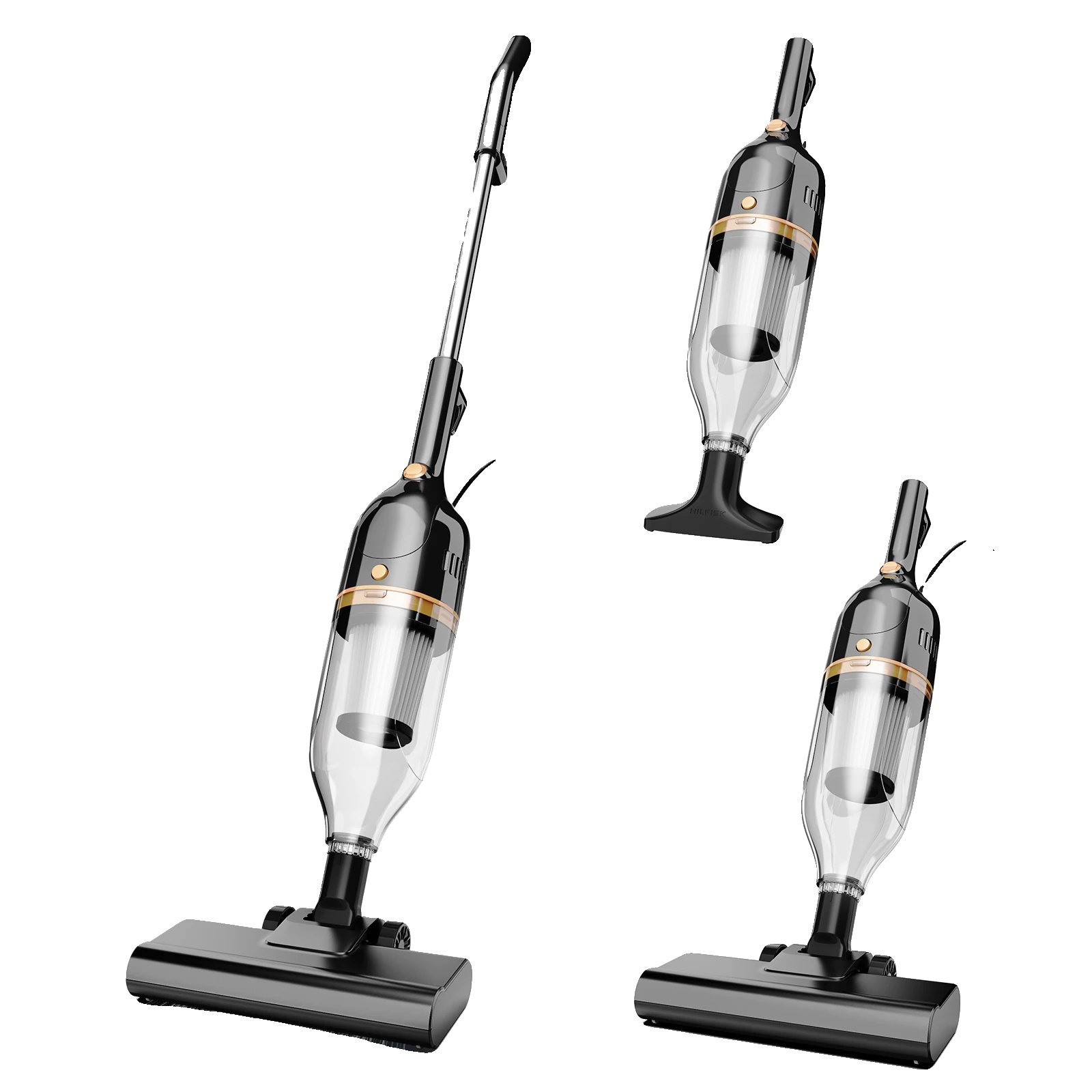 Staubsauger Mit Kabel, Starke Saugkraft, Leichtes Design, Schwarz