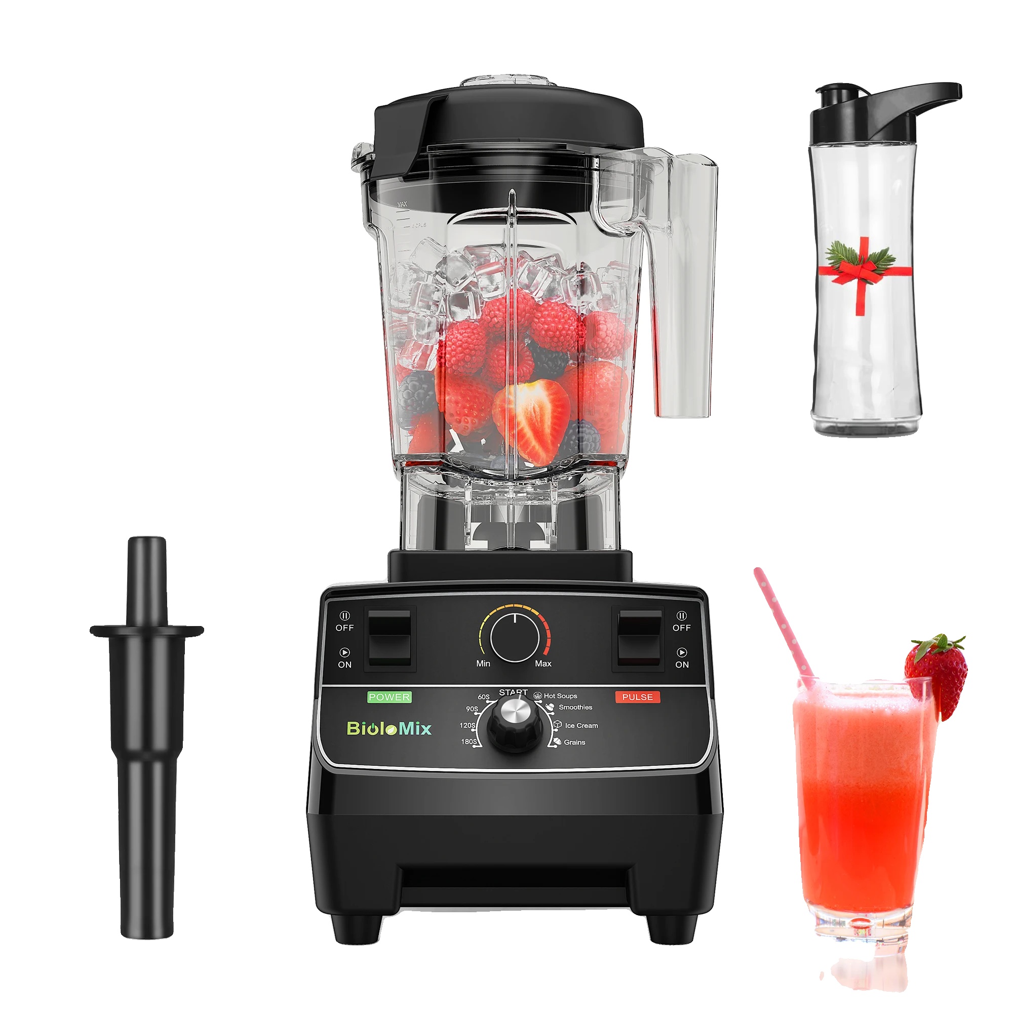 Mixer, Hochleistung, 2l Kapazität, T5300t N 600ml Glas, Eu Stecker