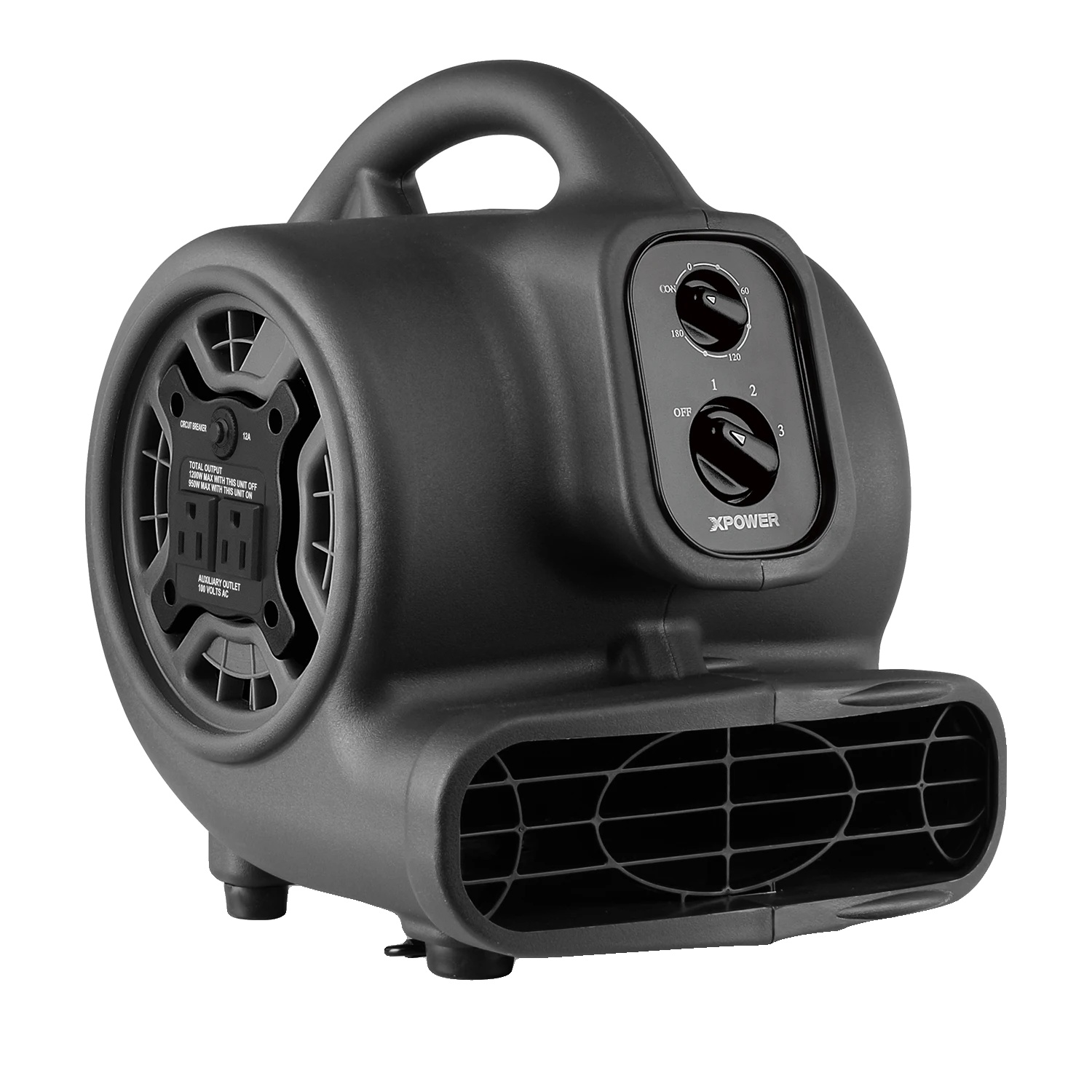 Luftbläser, 3 Geschwindigkeitsstufen, Energieeffizientes Design, P-230at-schwarz, Eu-c