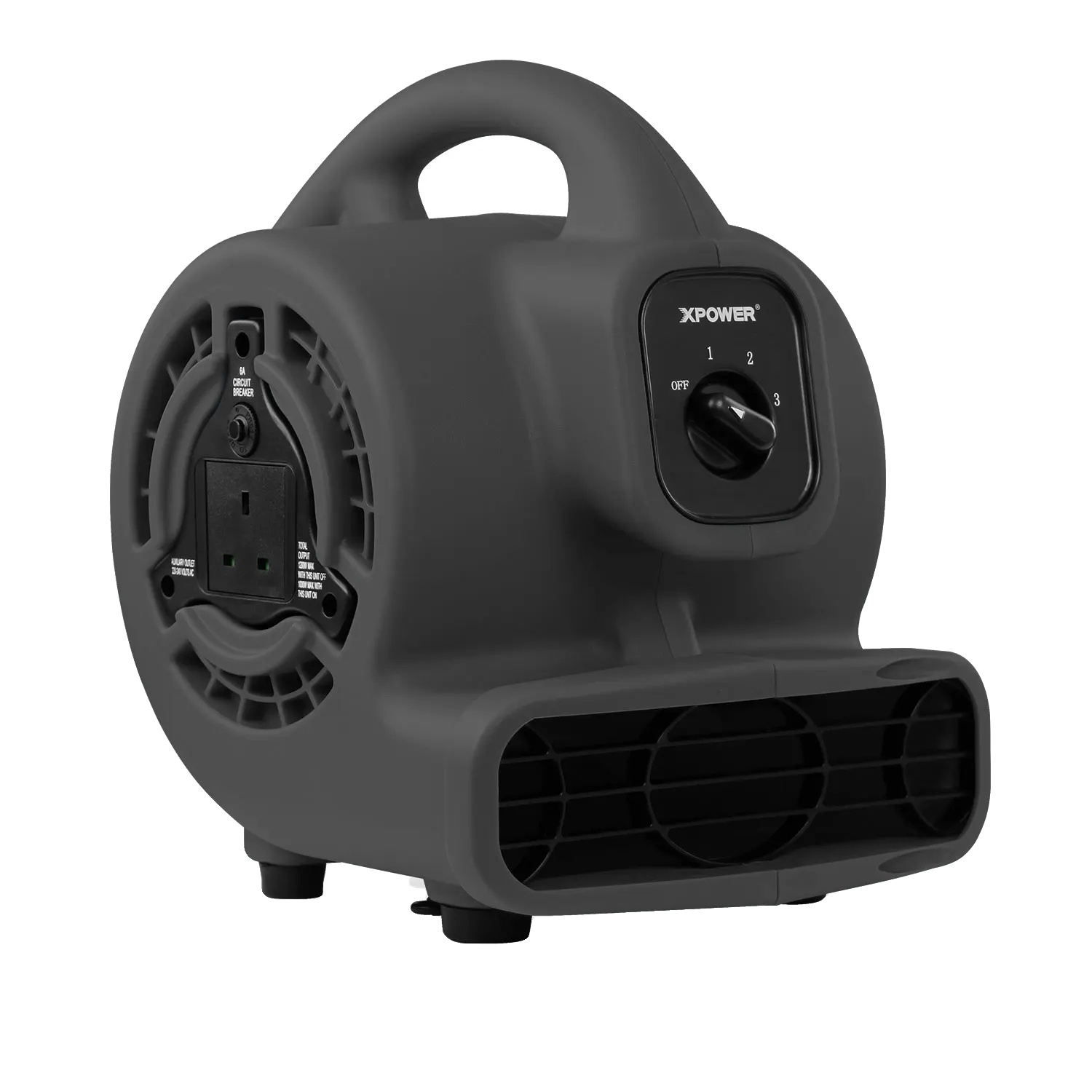 Luftbläser, 3 Geschwindigkeitsstufen, Energieeffizientes Design, P-80a-schwarz, Eu-b