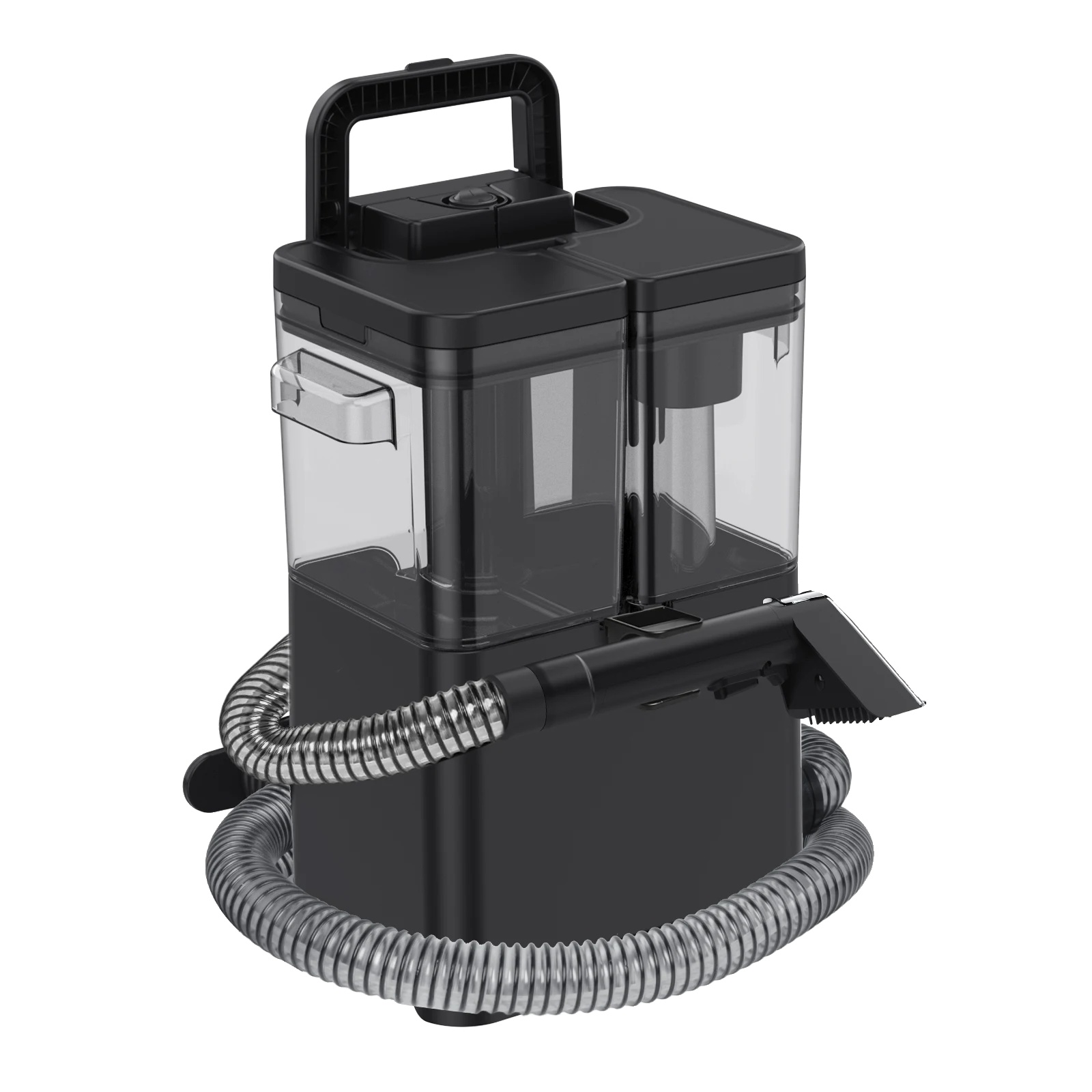 Stoffreiniger, Tragbares Design, Dual-tank-system, Schwarz