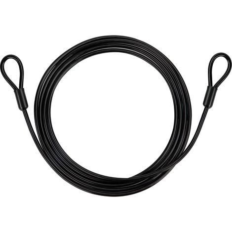 M Langes Fahrradschlosskabel, Robustes Sicherheitskabel Mit Doppeltem Pvc-beschichtetem Ring, 4 Mm Dickes, Pvc-beschichtetes U-förmiges Vorhängeschloss