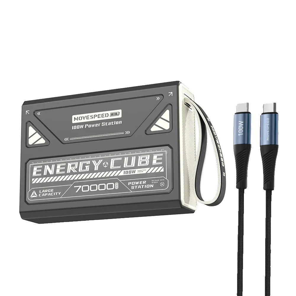 Notstromakku, 70000mah Kapazität, Mehrere Ausgangsoptionen, Schwarz