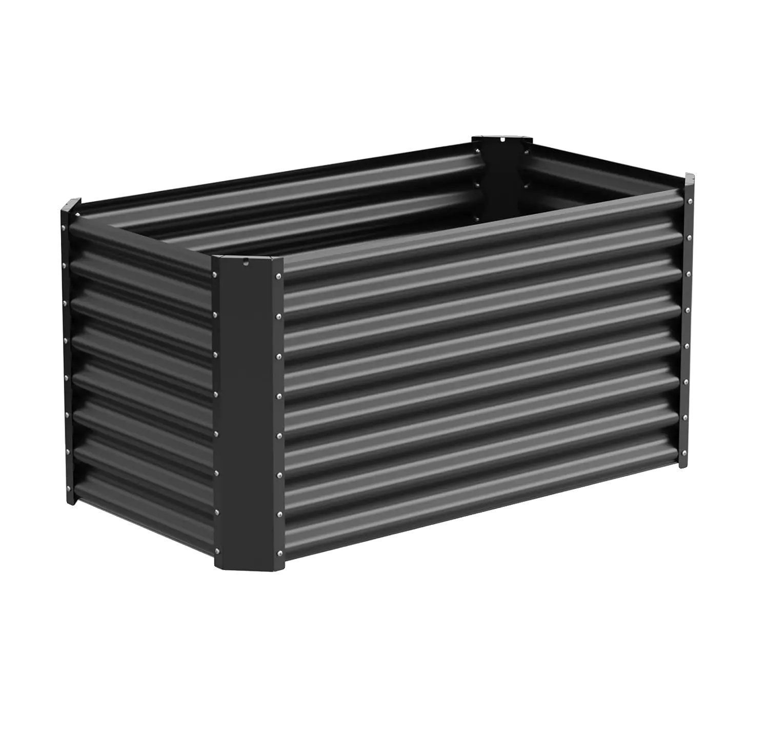 Erhöhter Metallpflanzer, Langlebiges Design, Ausgezeichnete Drainage, 1226060cm