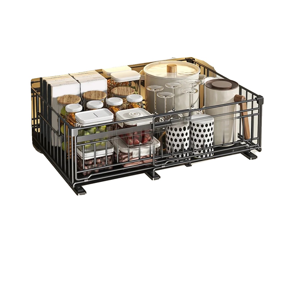Ausziehbarer Schrankorganisator, Erweiterbares Schubladendesign, Multifunktionale Aufbewahrung, 1pc