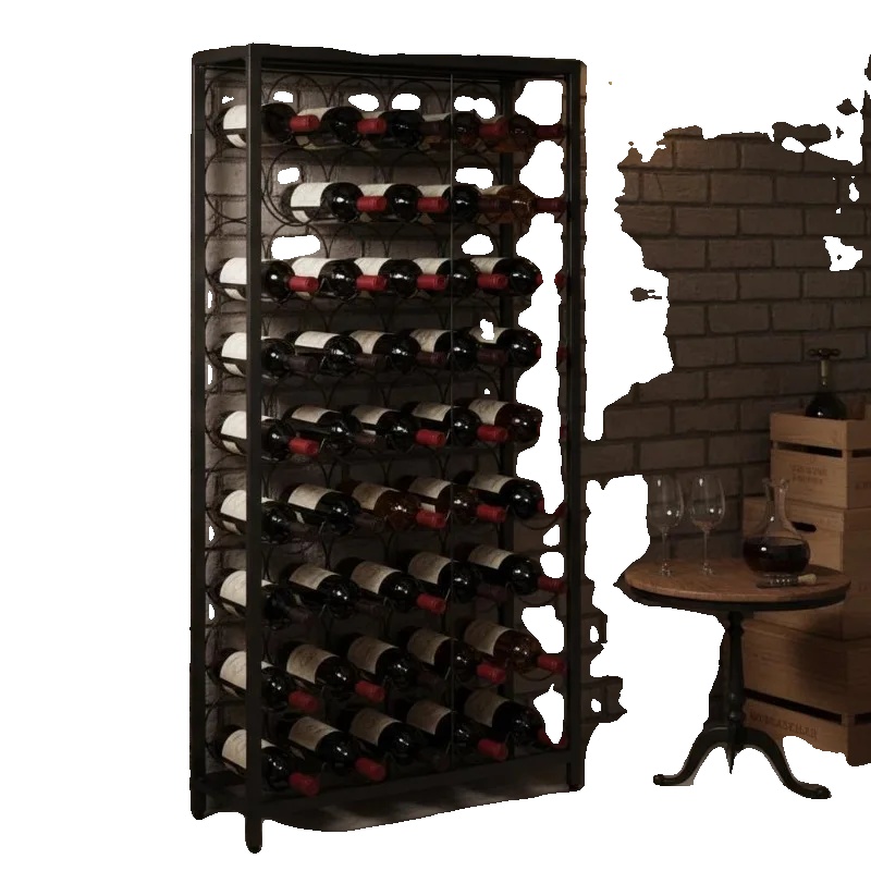 Weinregal, 45-flaschen-kapazität, Platzsparendes Design, Schwarz