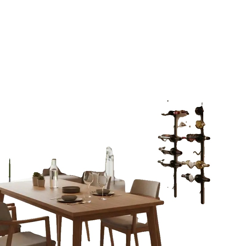 Wandweinregal, Fasst 24 Flaschen, Minimalistisches Design, 21 X 22,5 X 120 Cm