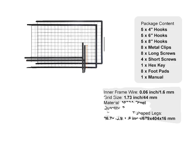 Gitterwandpaneele, Doppelseitige Anzeige, Umweltfreundliches Design, Standlautsprecher 2er Pack