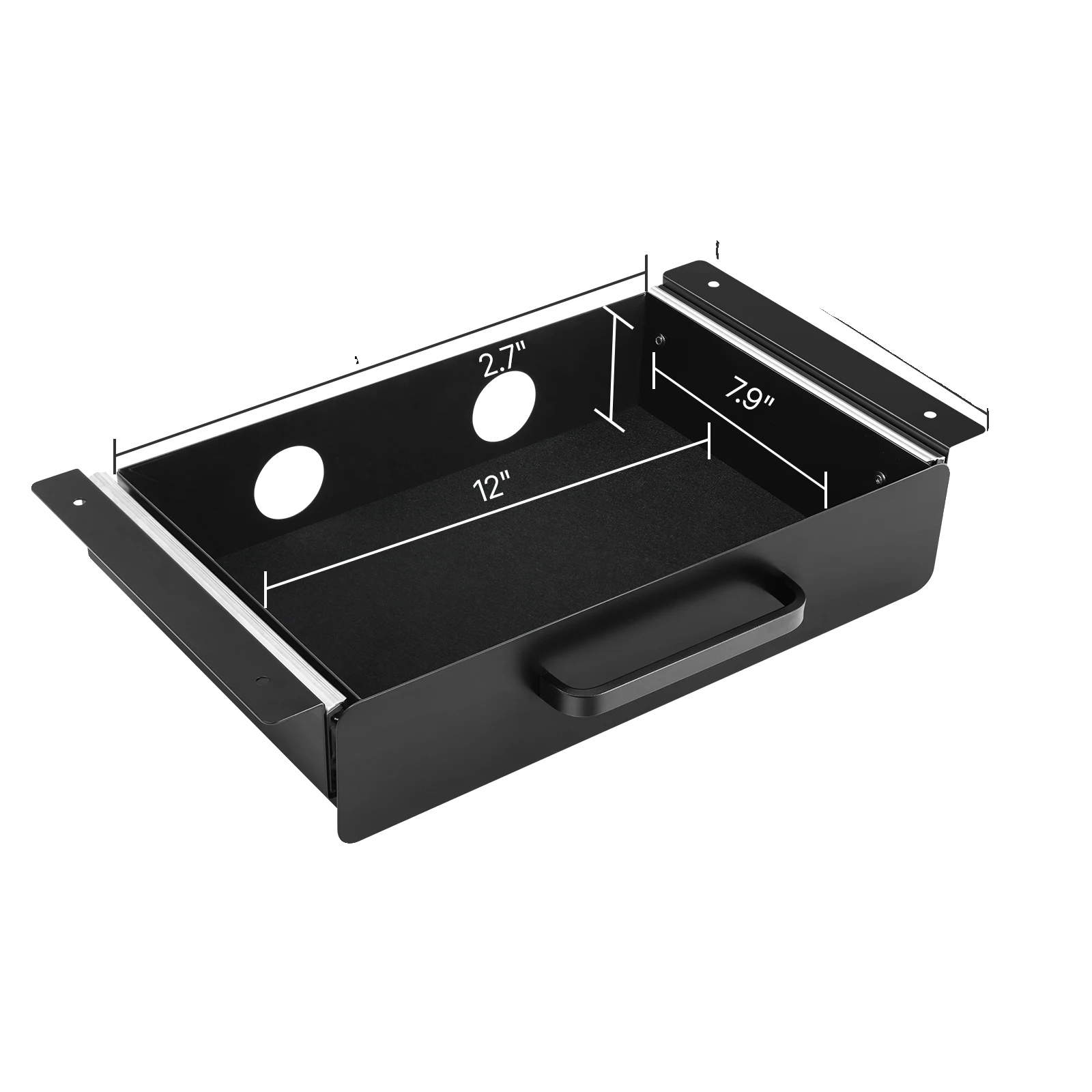Untertischschublade, Metallaufbewahrungsorganisator, Schiebedesign, 13 In