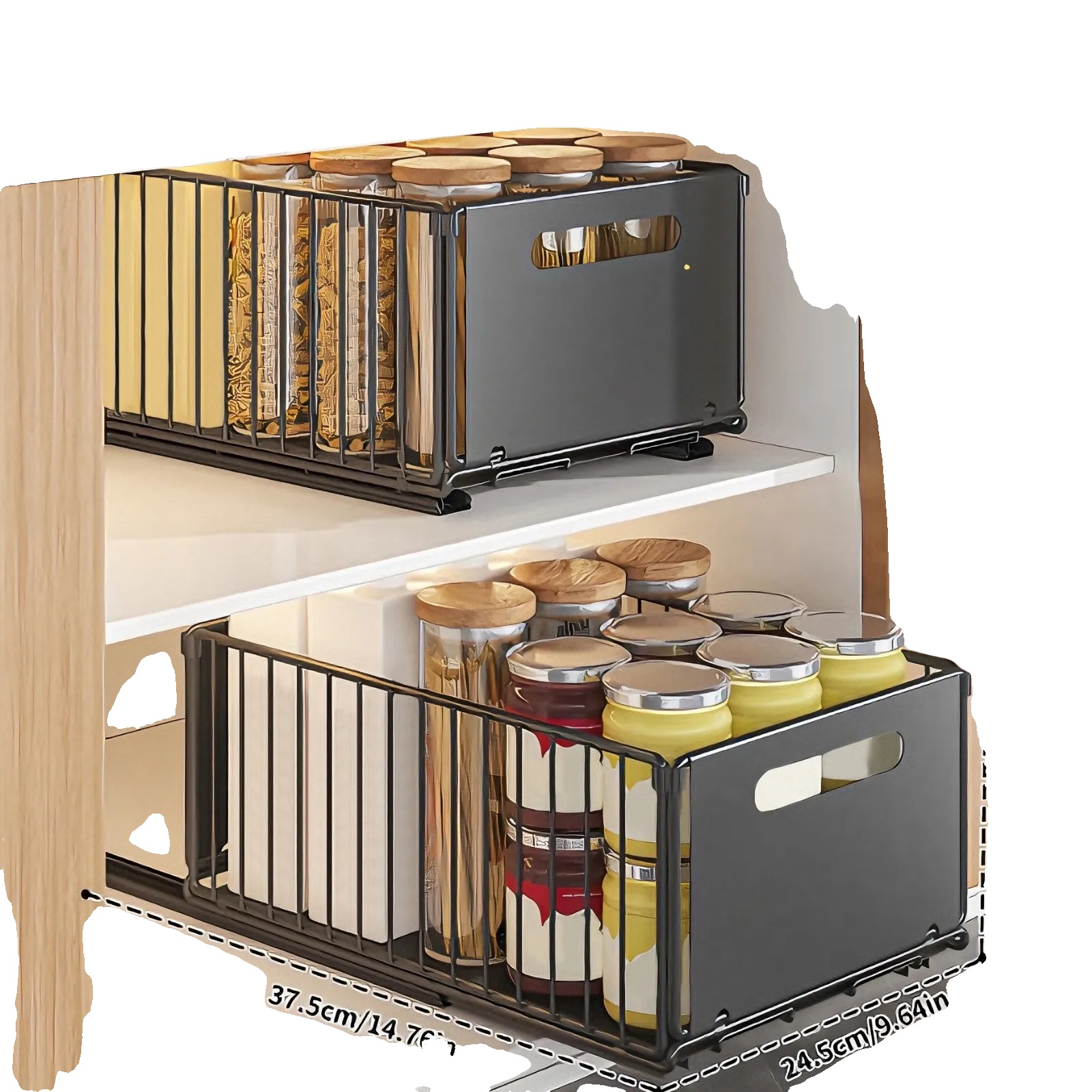 Unter-sink-organizer, Verstellbare Höhe, Ausziehbares Design, 2stk Groß