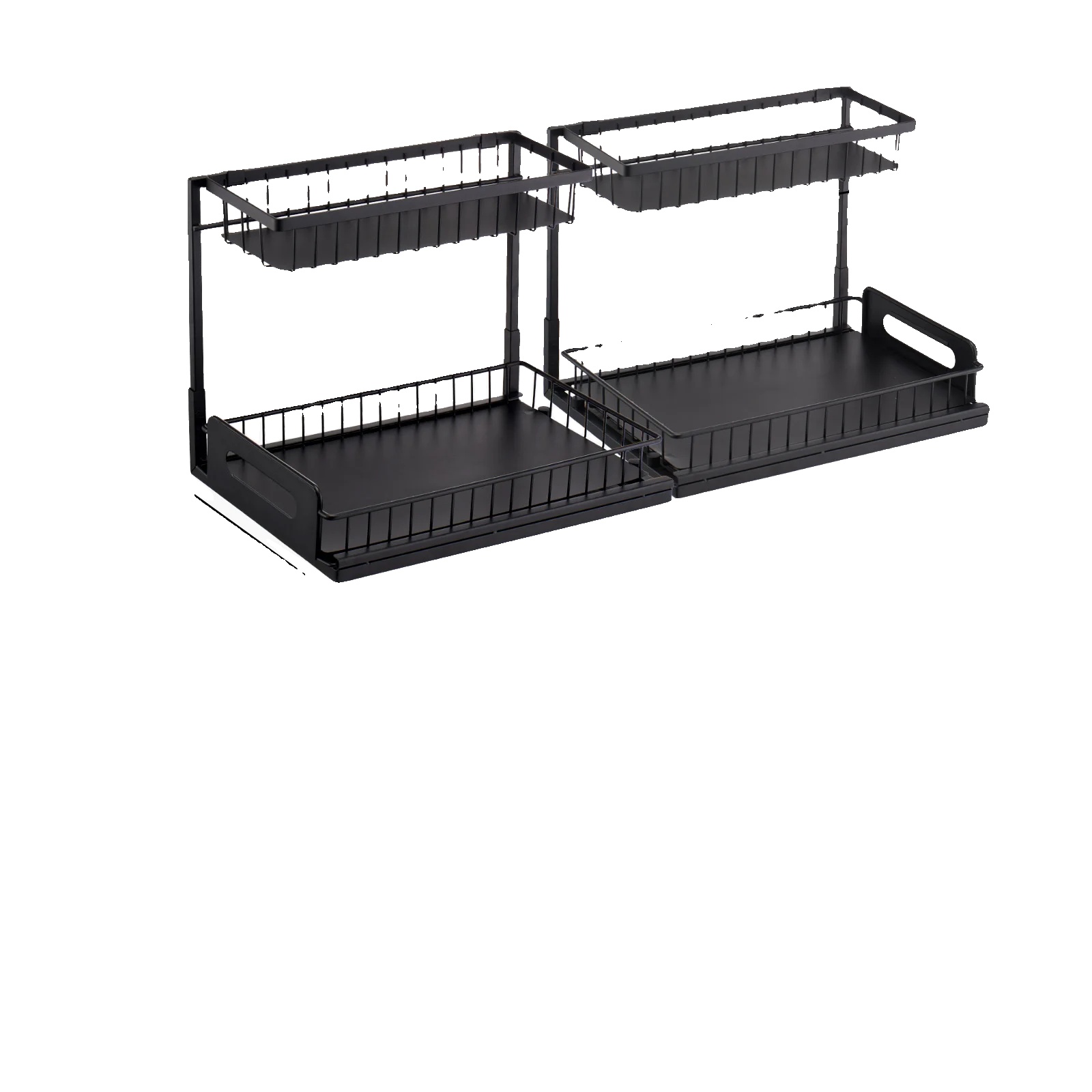 Schrankorganizer, Ausziehbares Design, Dual-tier Aufbewahrung, 2stück