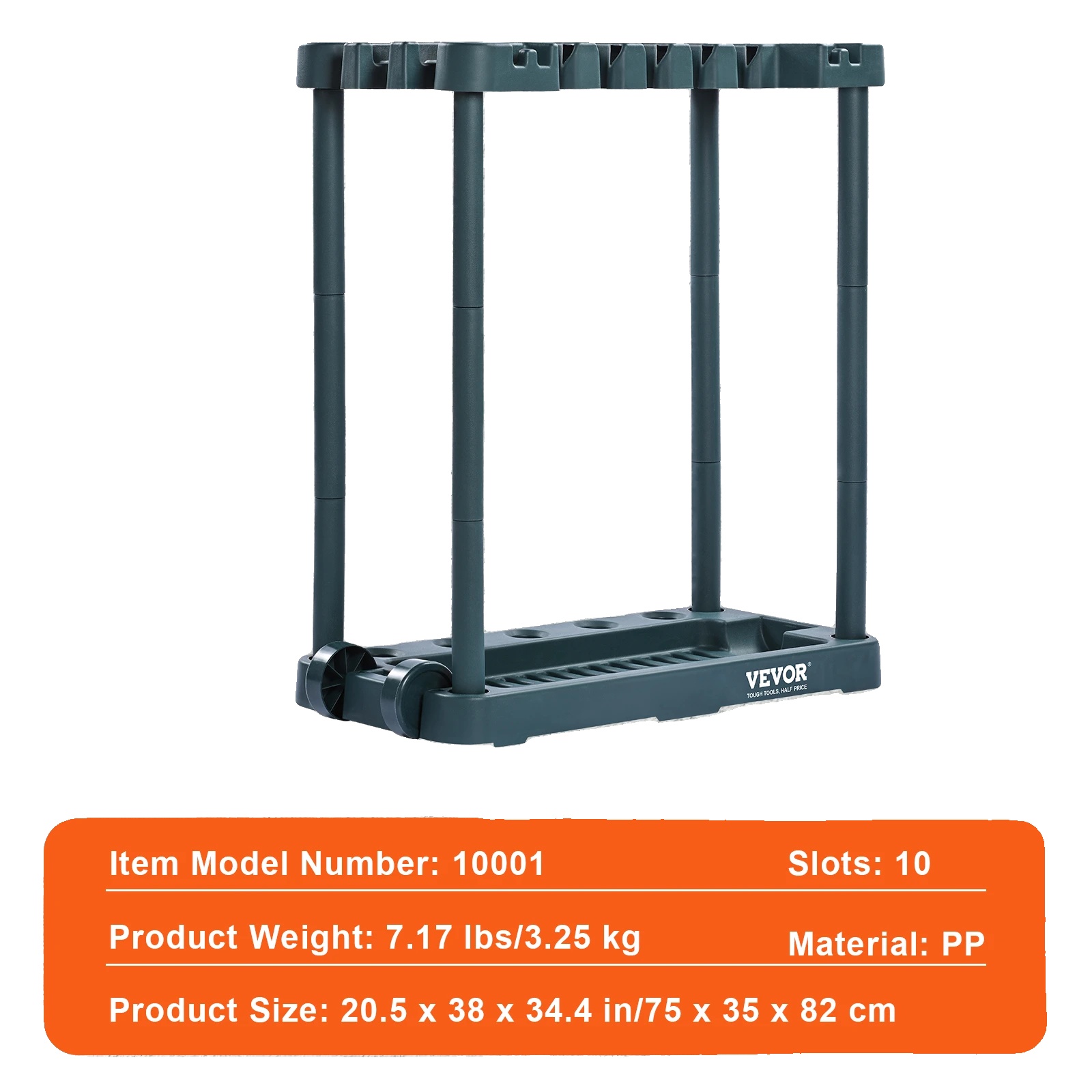 Werkzeugorganisator, 10 Fächer, Langlebige Konstruktion, 10 Slots