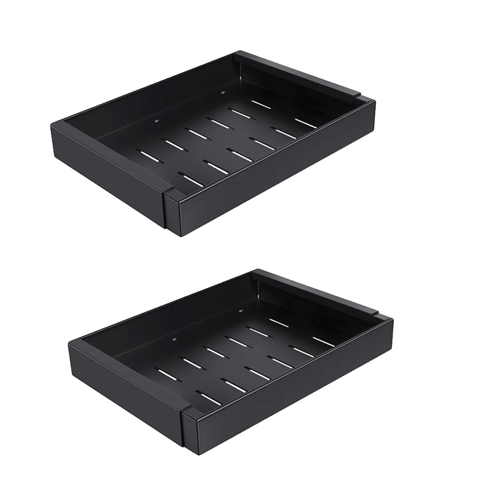 Schubladenorganizer, Erweiterbares Design, Multifunktionale Aufbewahrung, Schwarz 2pcs