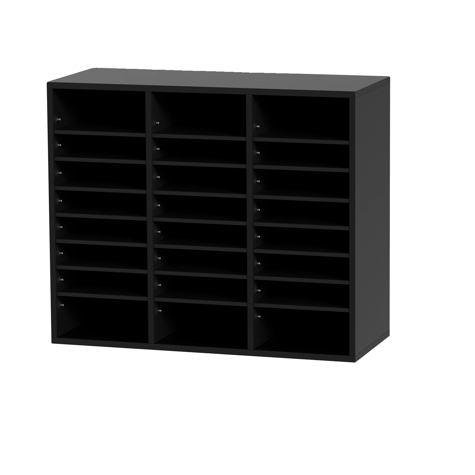 Literaturorganizer, Verstellbare Regale, Langlebige Holzbauweise, 29x12x24.4in Schwarz