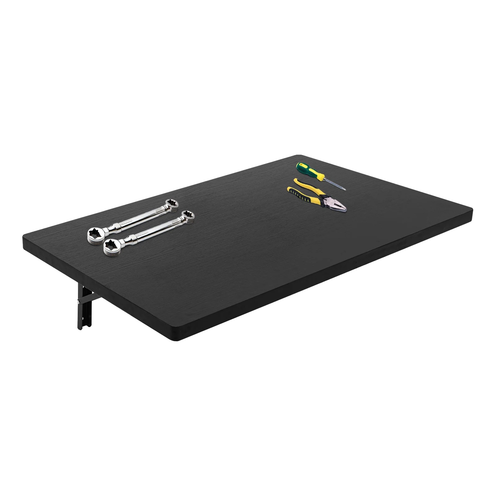 Werkbank, Wandmontiert, Platzsparendes Design, Schwarz