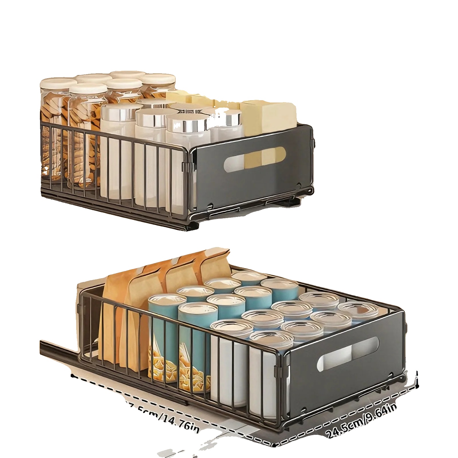 Unter-sink-organizer, Ausziehbares Design, Höhenverstellbar, 2stk Klein