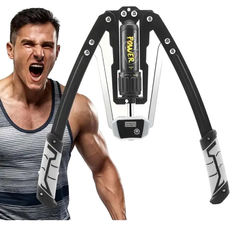Armtrainer, Verstellbarer Widerstand, Ergonomisches Design, Schwarz