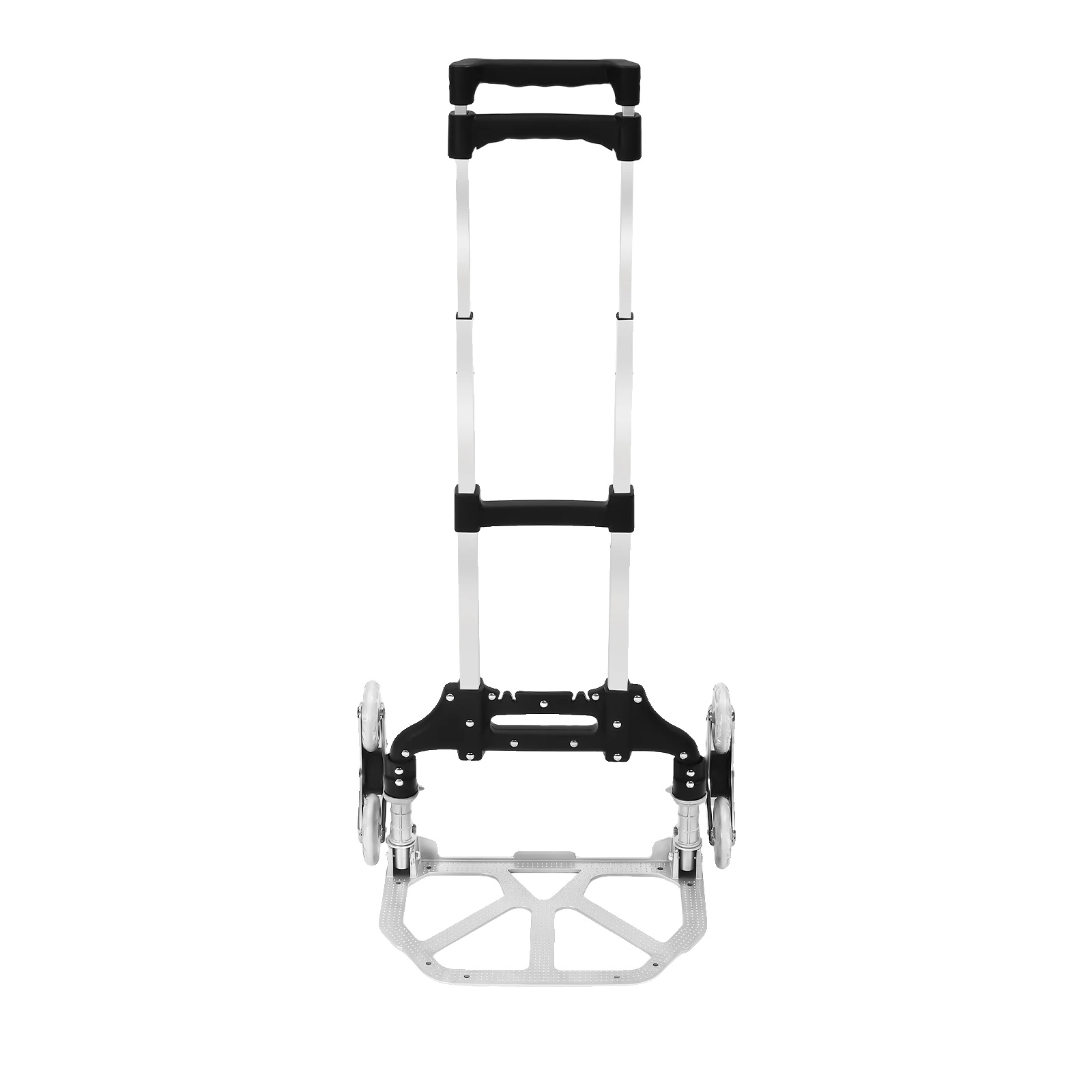 Treppe Steigender Handwagen, Schwerlast, 6 Räder, Schwarz