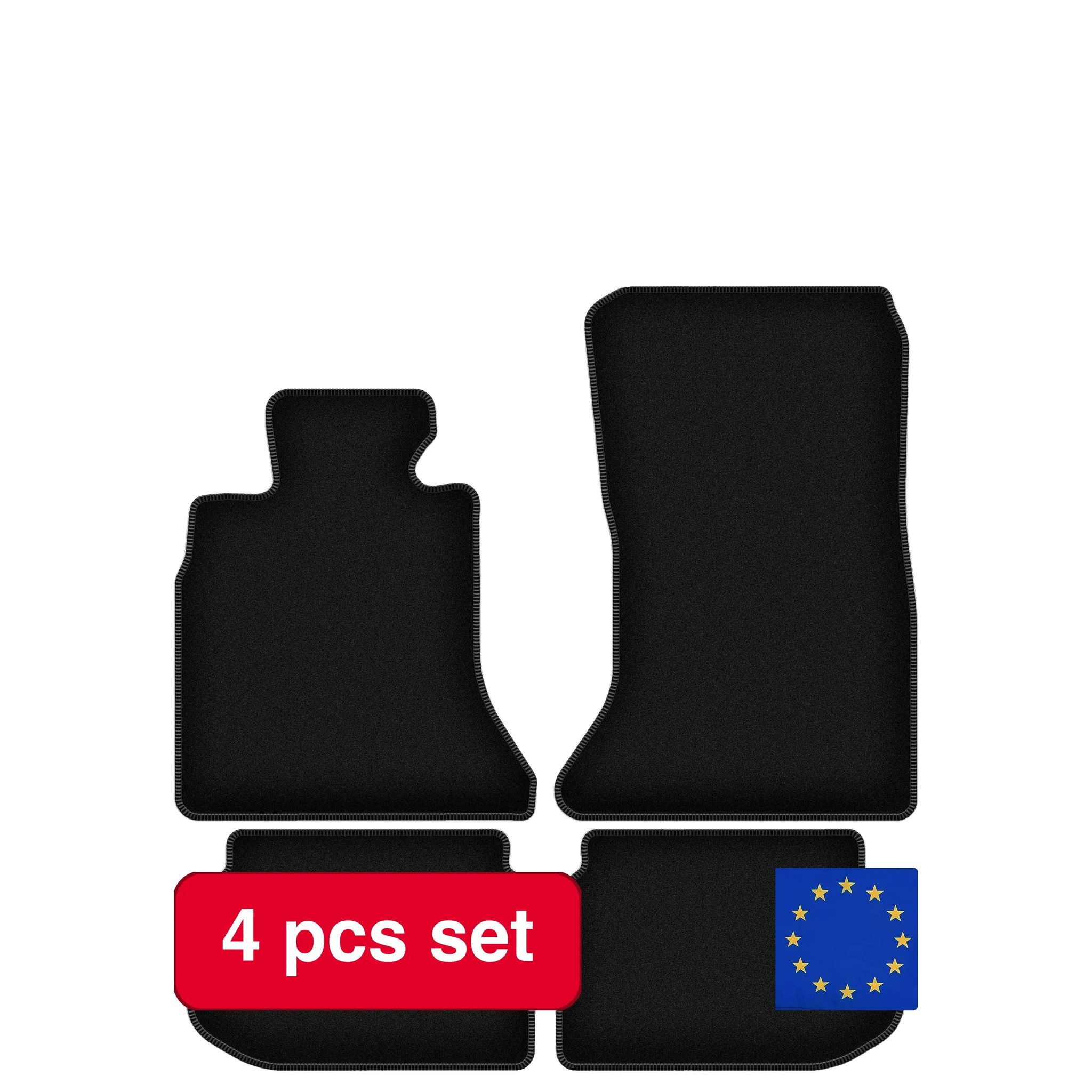 Mats & Teppiche, Leichtes Design, Grundschutz, Schwarz