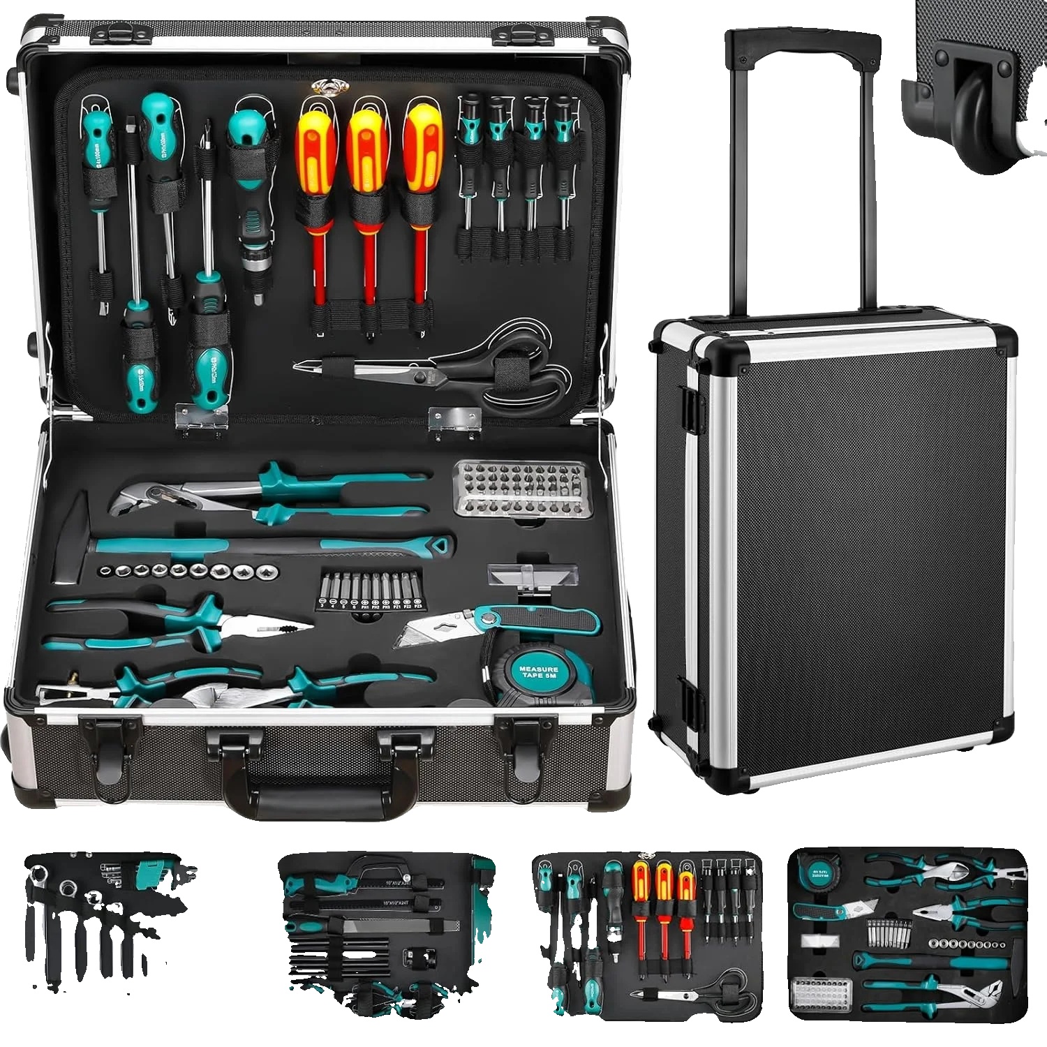 Werkzeugset, 128 Teile, Profi-qualität, 128pcs